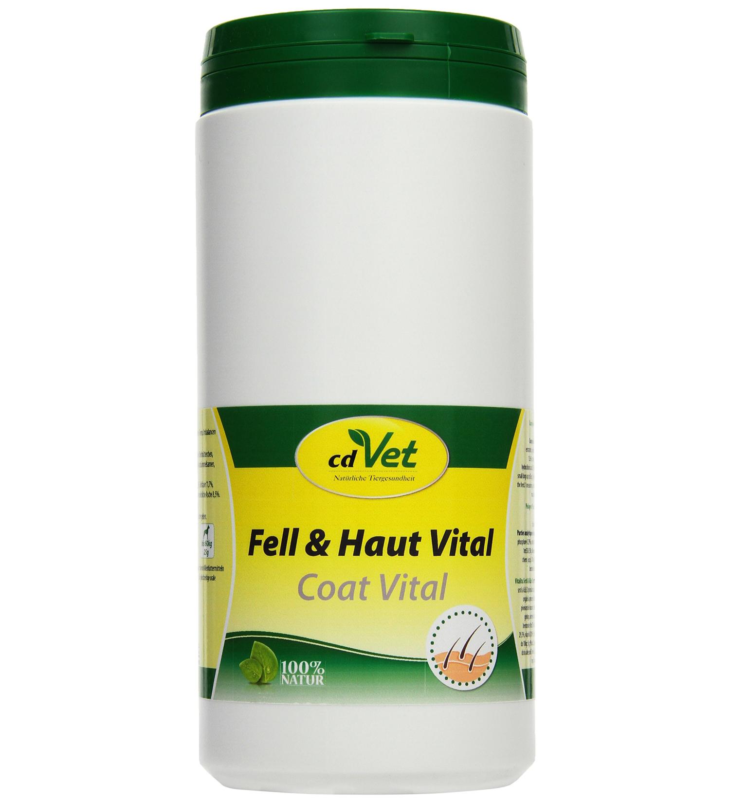 CDVet Natural Fur & Skin Vital for Dogs & Cats | 750g Supplement for Shedding Hair Loss & Skin Problems - Buy Online on GoSupps.com