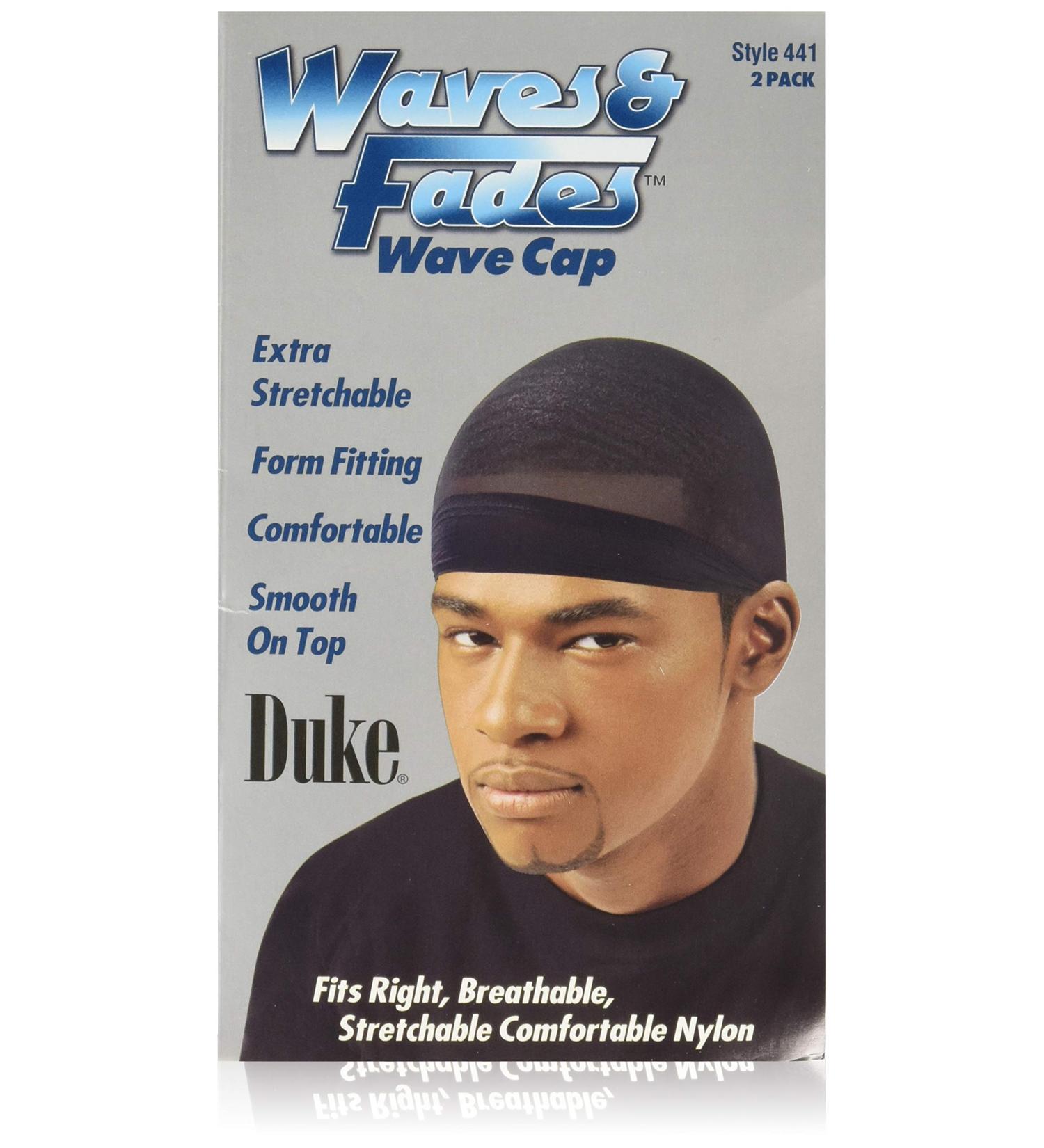 Duke Waves and Fades Wave Cap - Black (2 Pack)