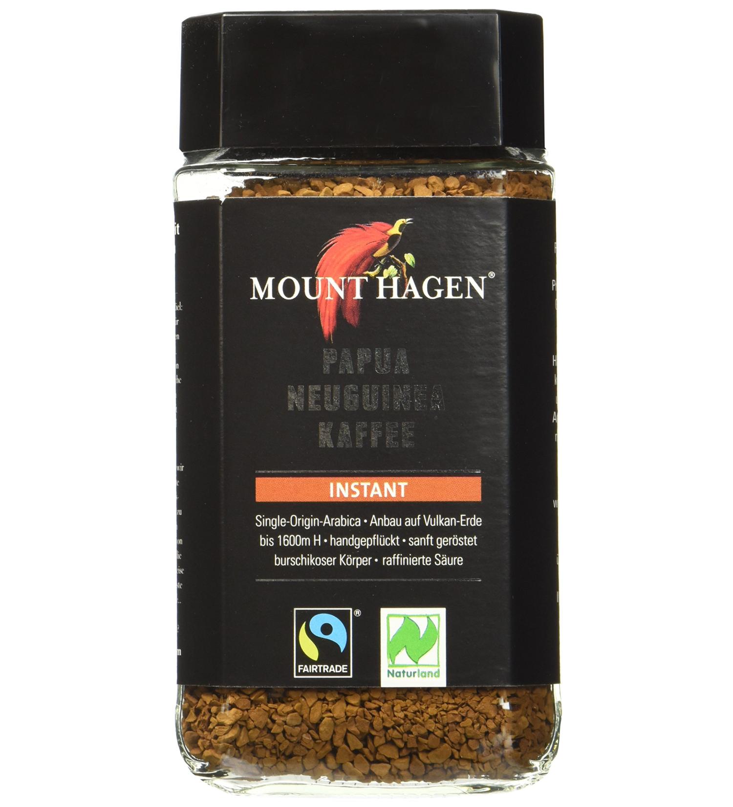 Mount Hagen Instant Fair Trade Coffee - Organic Pack of 6 (100g) | Buy Internationally - Buy Online on GoSupps.com