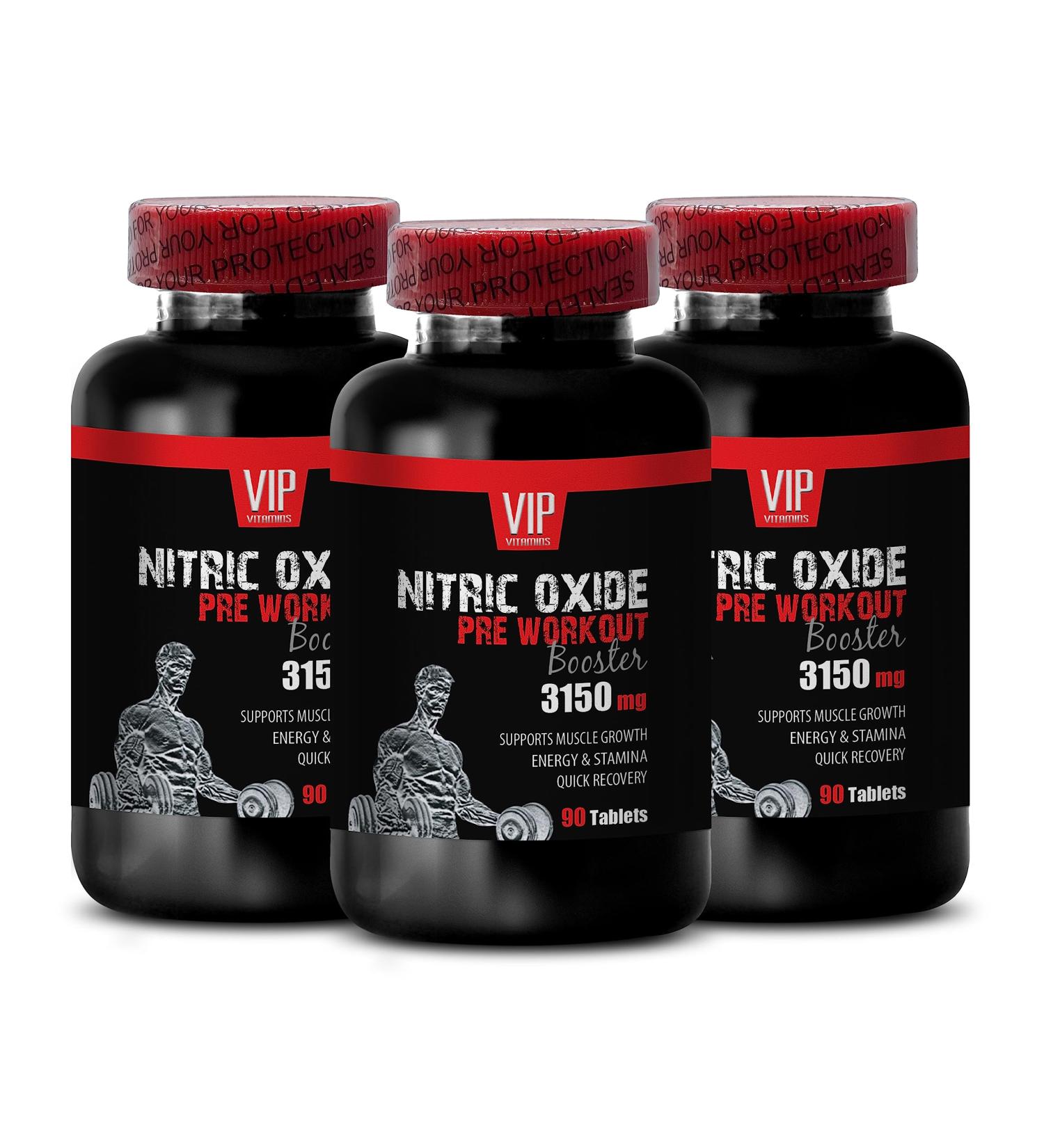Performance Nitric Oxide Complex - NITRIC OXIDE UNIQUE COMPLEX - Nitric Oxide Pre Workout AAKG for Workout Enhancement OKG and Nitric Oxide Synergy GKG Recovery 3 Bottles 270 Tablets - Buy Online on GoSupps.com