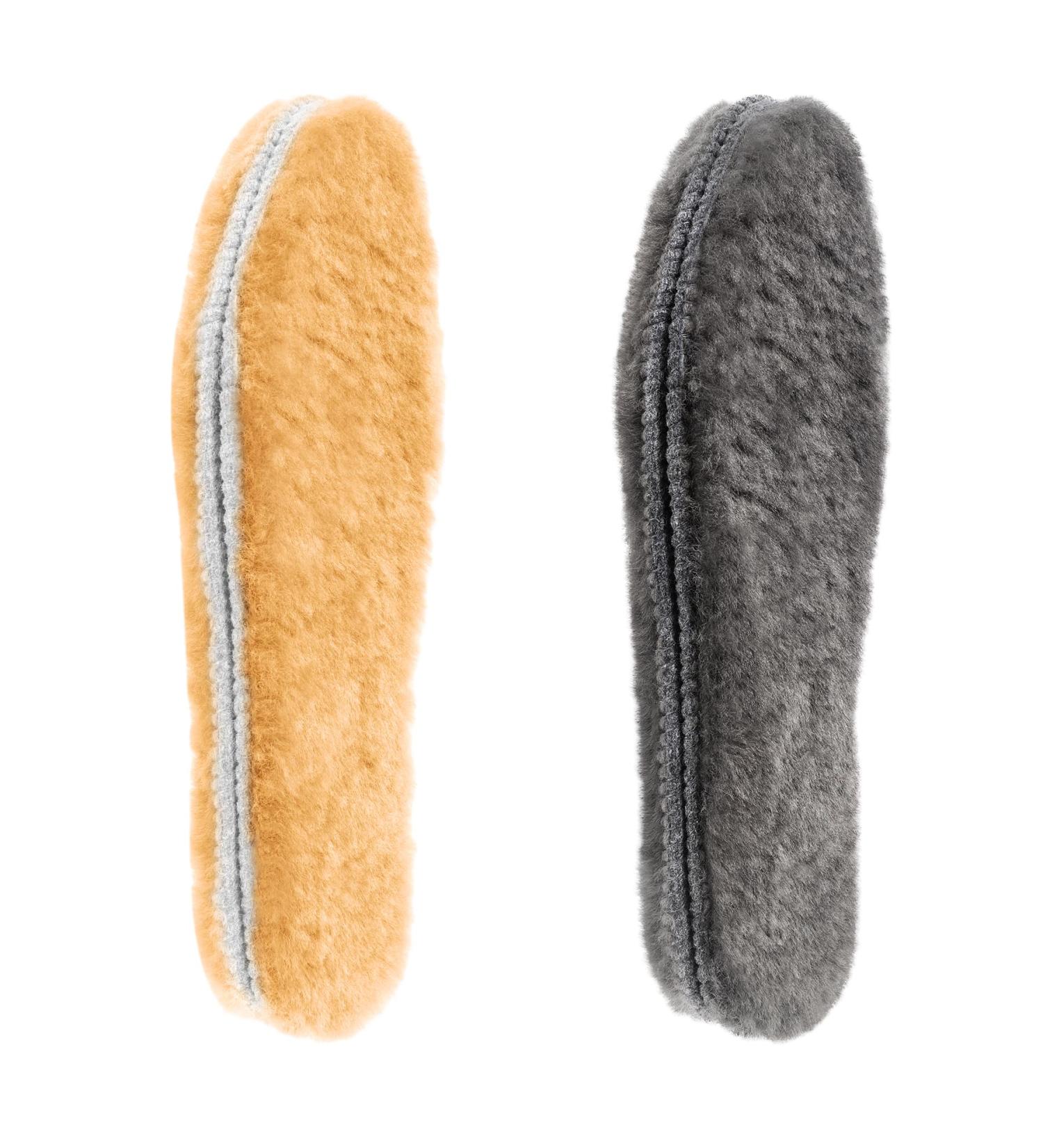 Buy LARGERED 2 Pairs Sheepskin Insoles - 17MM Thick Winter Warm Wool Inserts for Men & Women - Cozy Fluffy Fleece Replacement Soles - EU45/12US 14 - Cream & Grey - Buy Online on GoSupps.com