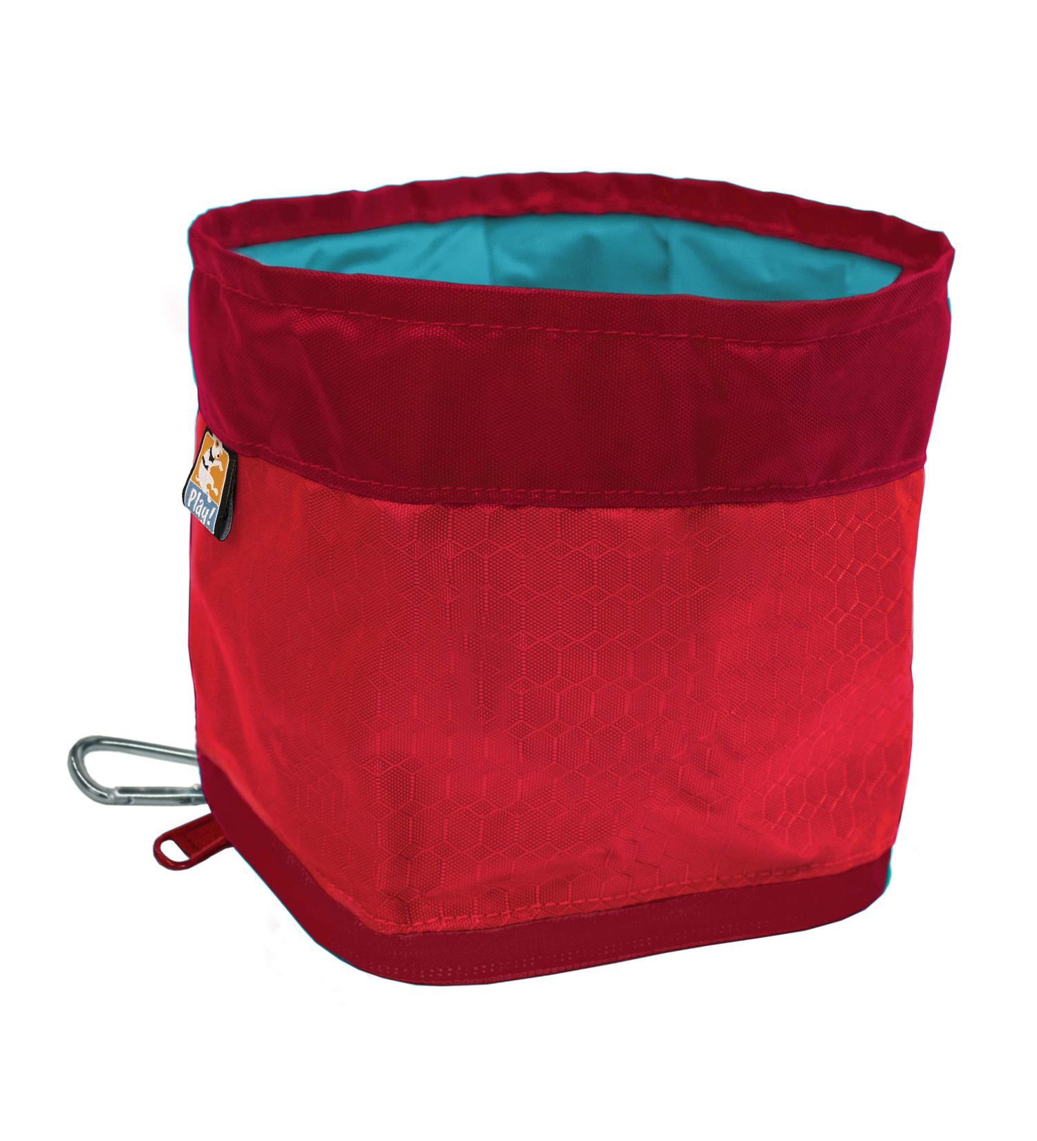 Kurgo Collapsible Dog Bowl - 1.4L Red with Snap Hook & Closure | Perfect for Travel & Outdoor Adventures - Buy Online on GoSupps.com