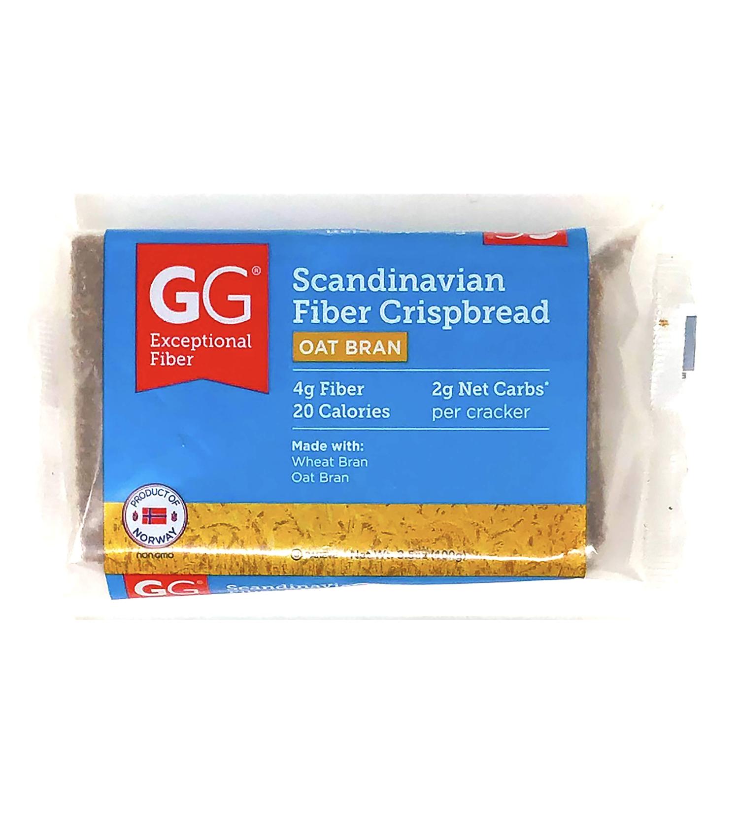 GG Scandinavian Fiber Crispbread with Oat Bran - 10 Pack (3.5 ounce-100 gram) - The Appetite Control Cracker 3.52 Ounce (Pack of 10)