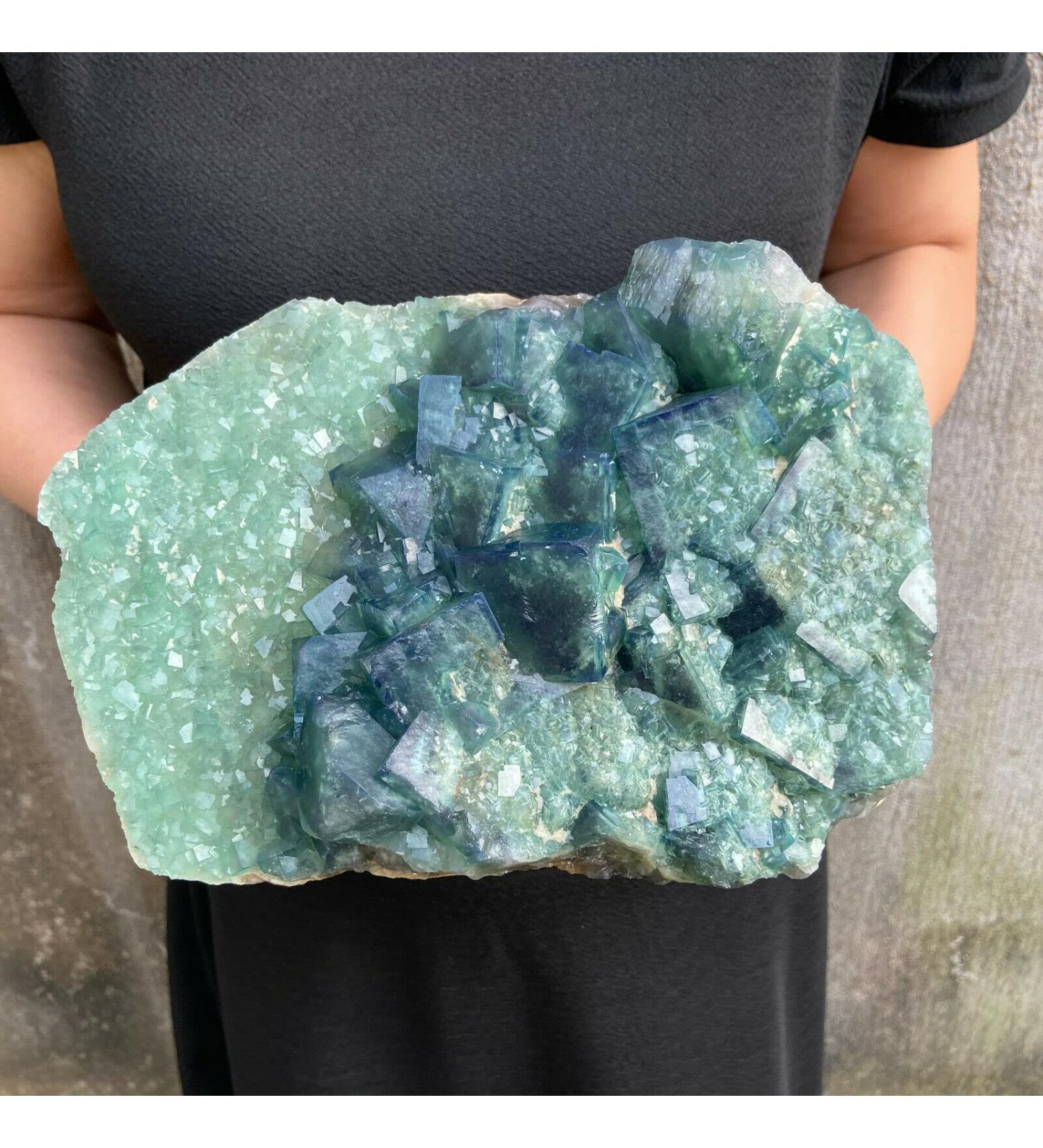 Buy ABUZIV 8.0LBS Natural Fluorite Cubes Quartz Sample B8 International Shipping Available | Premium Quality Crystal - Buy Online on GoSupps.com