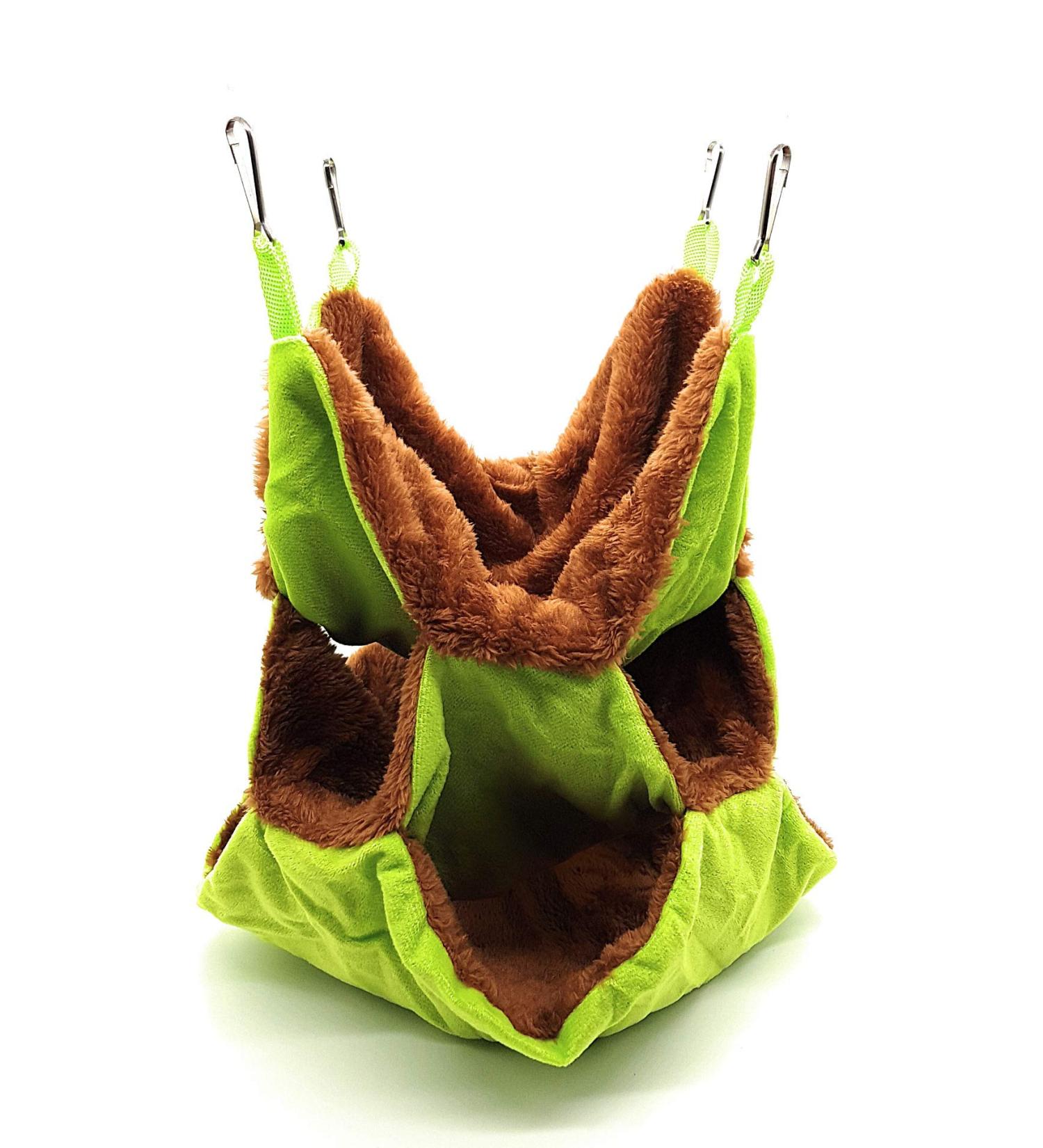 RatsLive Triple Hammock for Rats Hamsters Chinchillas & Squirrels - 35x35 cm Green | Buy Internationally - Buy Online on GoSupps.com