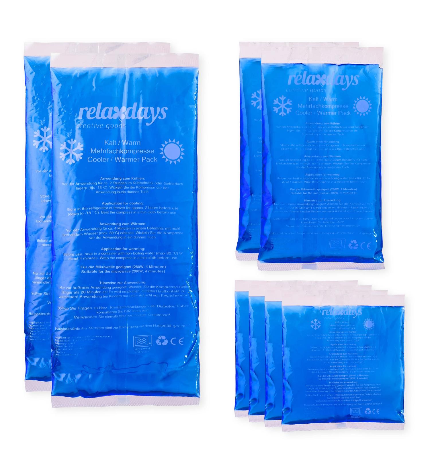 32 x Reusable Gel Cooling Pads Set - First Aid Multi-Size Cold & Warm Compresses for Sports - Blue - Buy Online on GoSupps.com