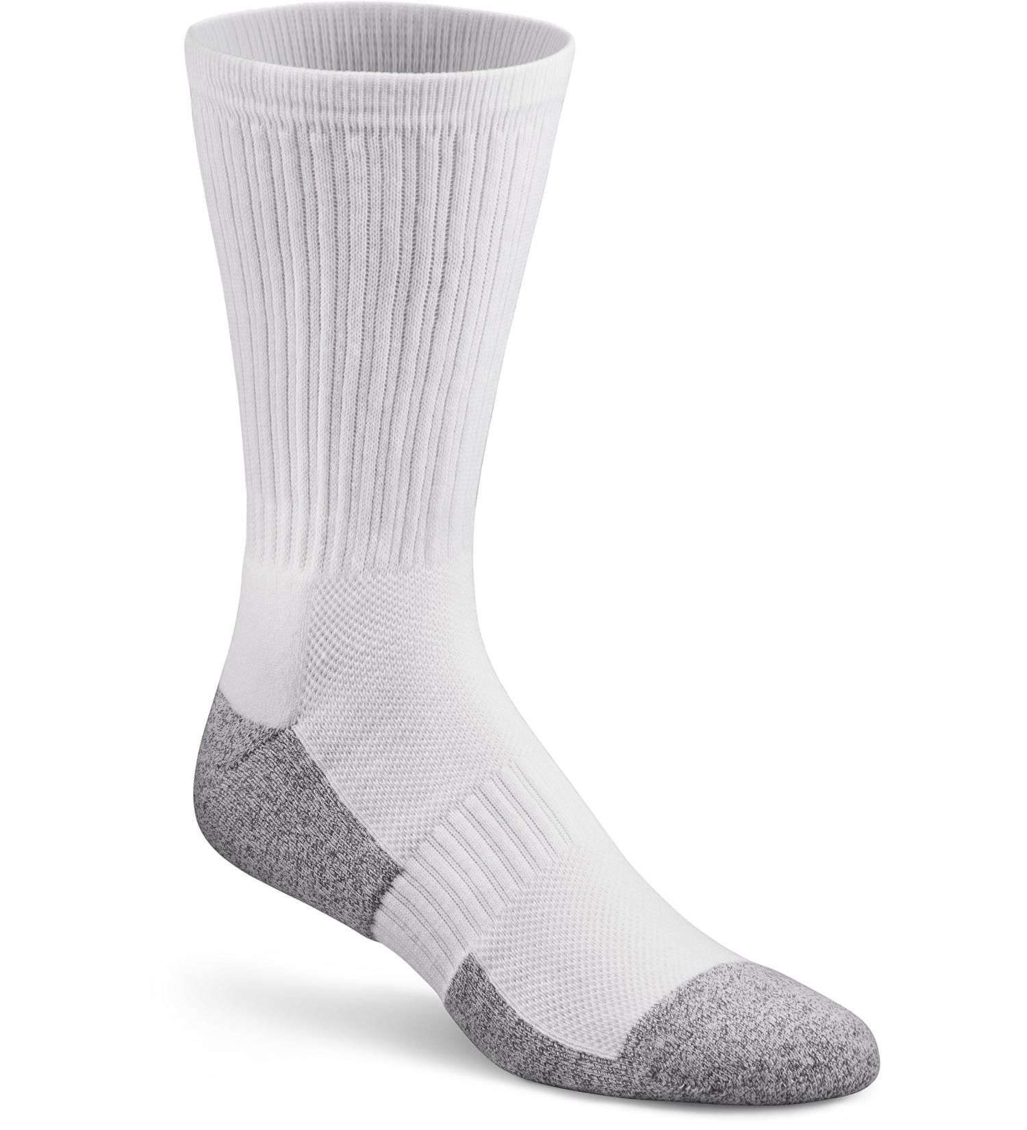 Dr. Comfort Diabetic Crew Socks - White Small