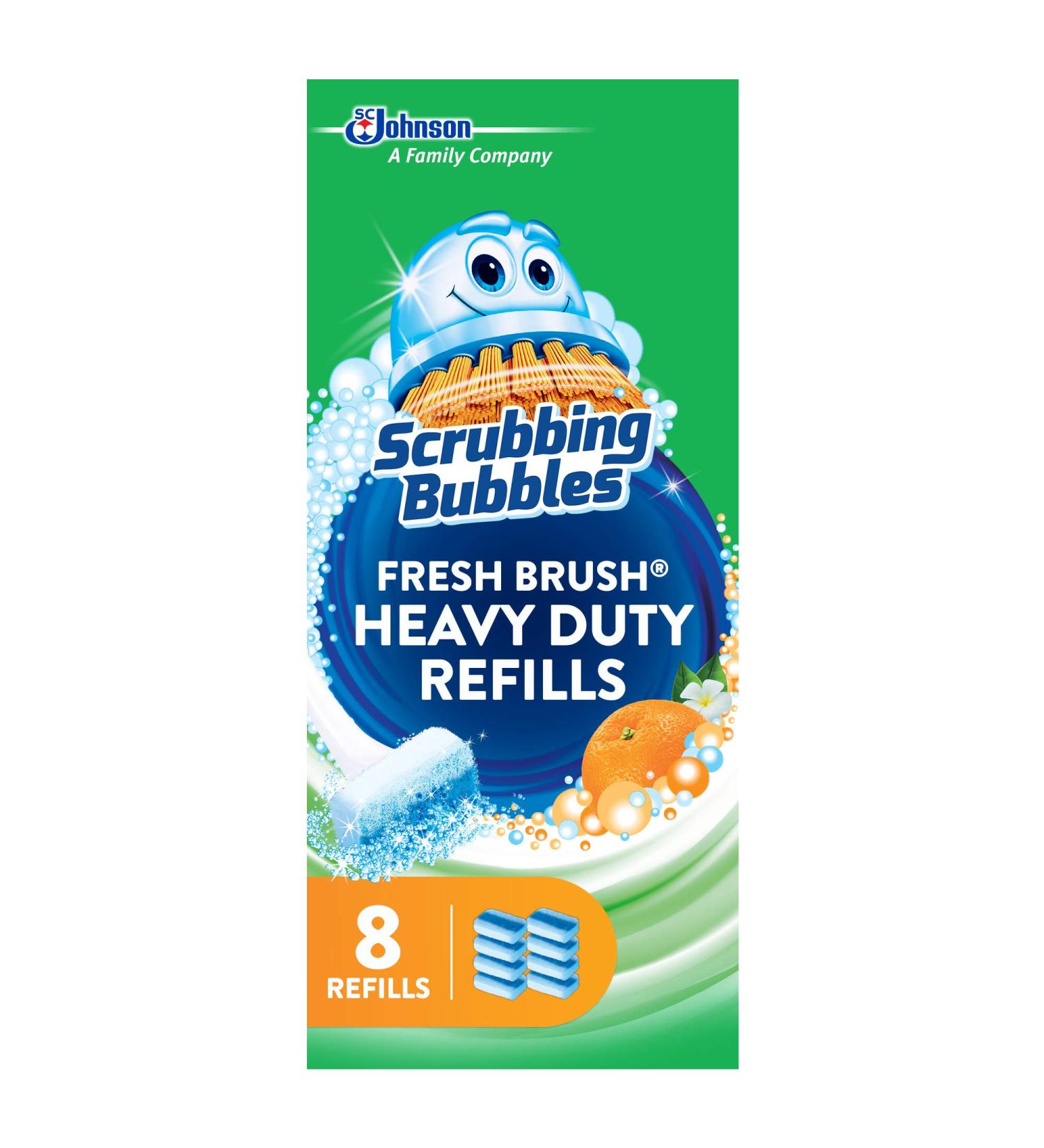 Scrubbing Bubbles Flushable Toilet Wand Refills - Heavy Duty Citrus Scent Cleaner Pads 64 Total Refills Cleans Limescale & Fights Odors - Buy Online on GoSupps.com