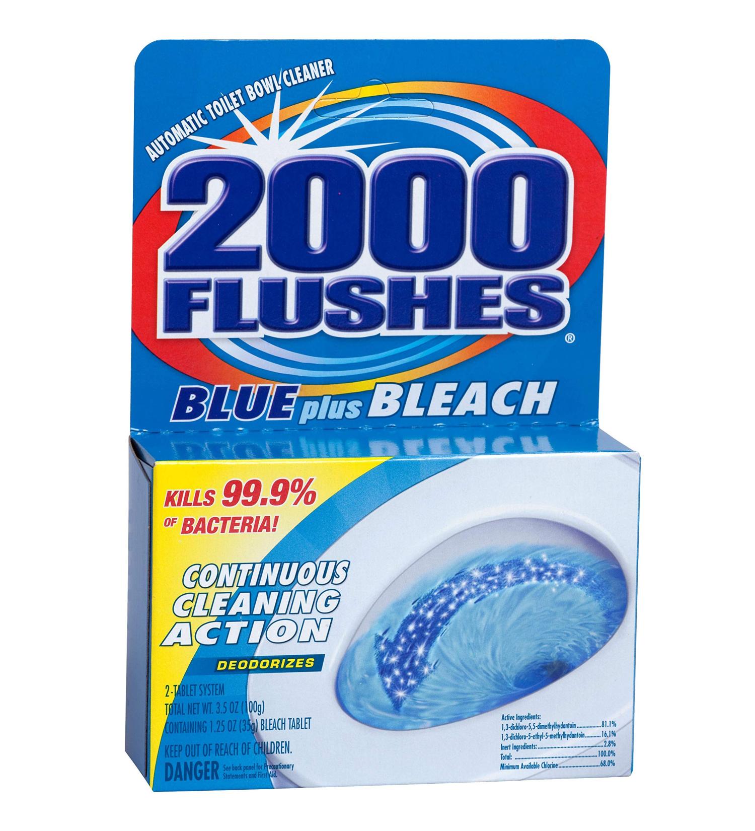 Buy 2000 FLUSHES Blue Plus Bleach Toilet Bowl Cleaner - Pack of 12 | Automatic Cleaning Fresh Scent 3.5 OZ | International Shipping Available - Buy Online on GoSupps.com