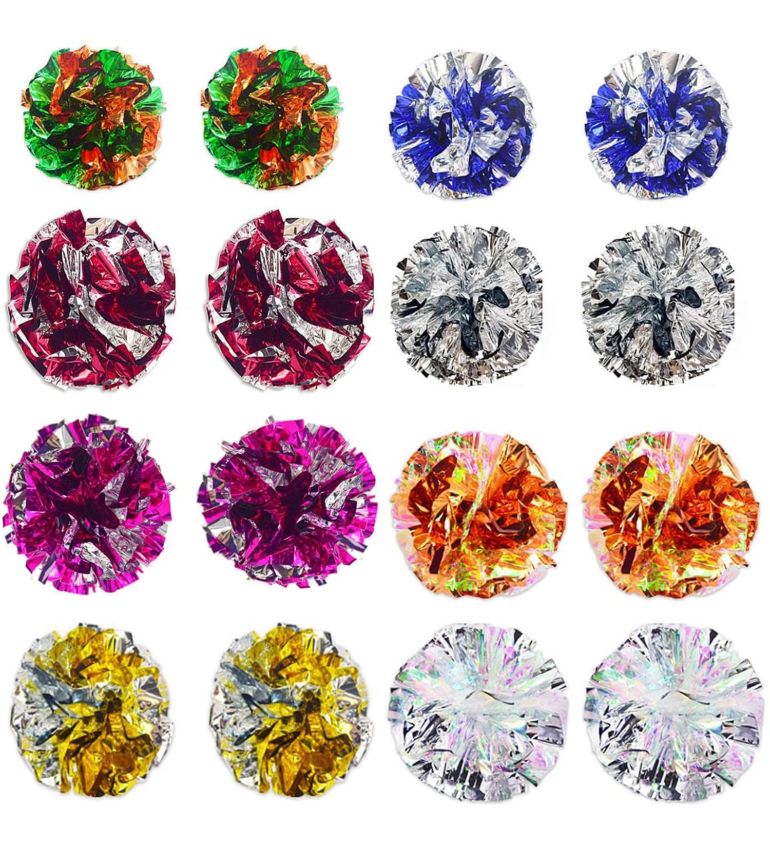 16 Pack Mylar Crinkle Balls for Cats - Interactive Cat Toys for Endless Fun - Buy Online on GoSupps.com