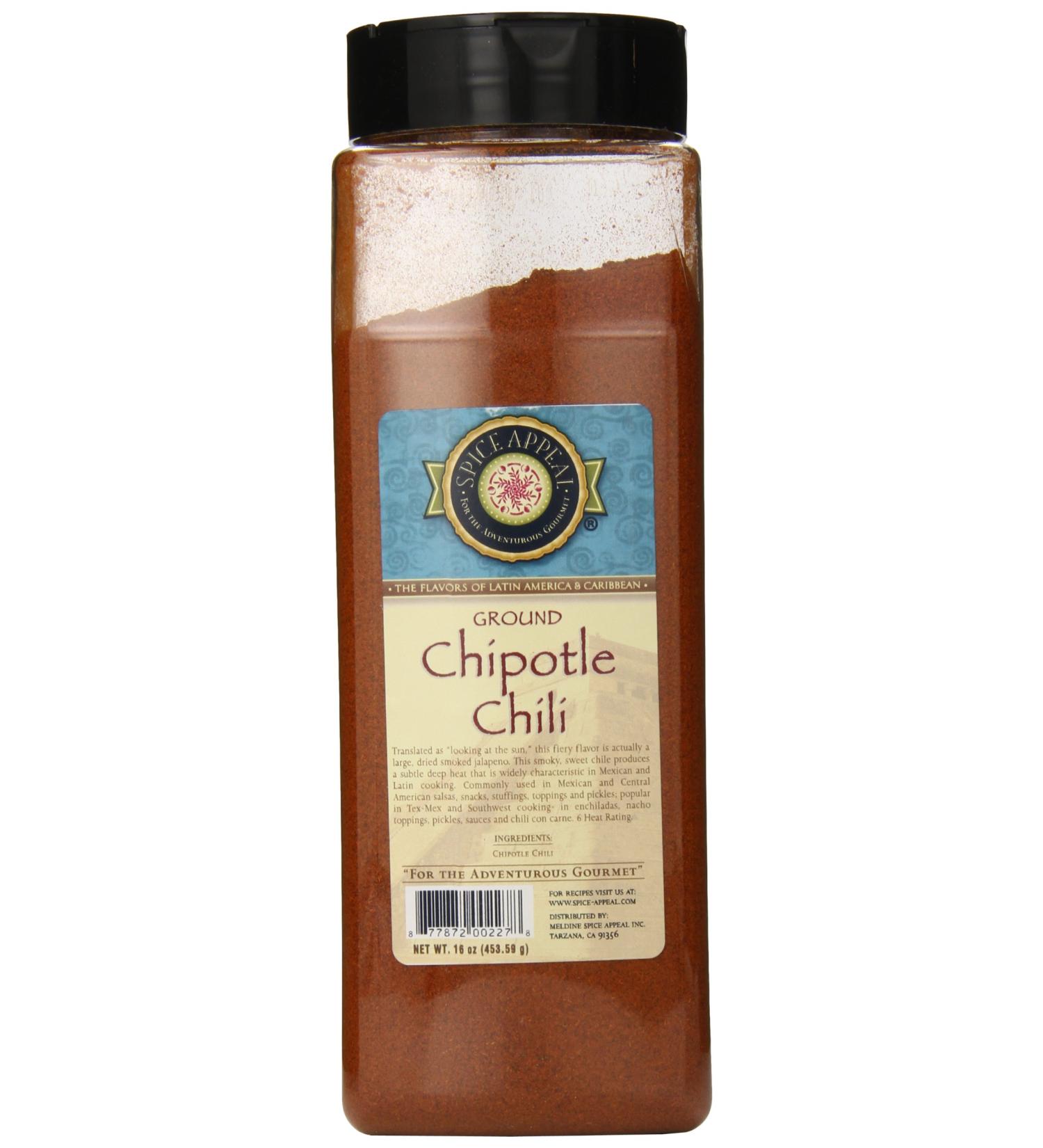 Spice Appeal Chipotle Chili Ground, 16 Ounce Chipotle Chili Ground 1 Pound (Pack of 1)