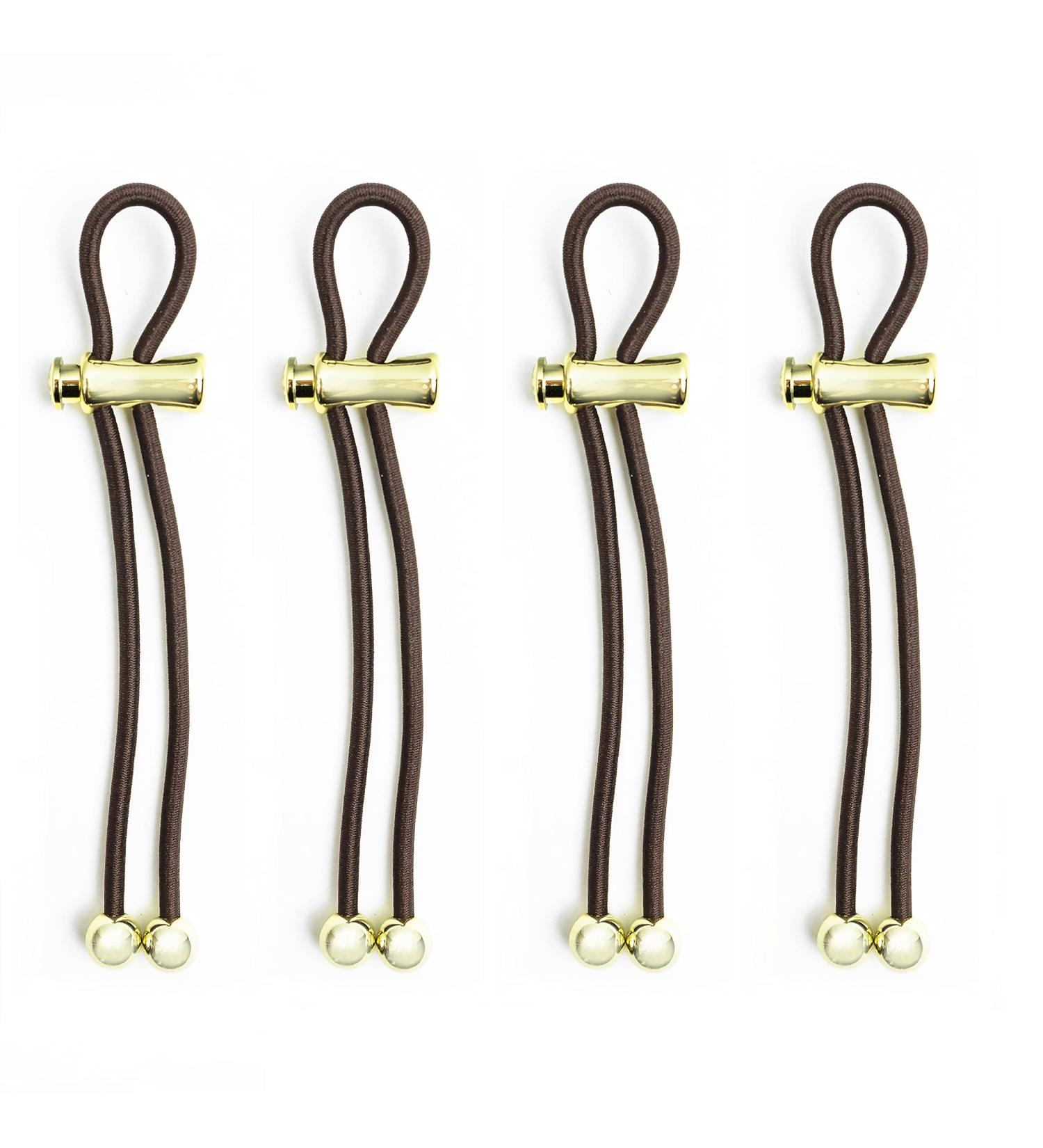 Pulleez Pony Party Set of 4 - Gold Metalized Charms - Elastic Hair Tie Bracelet - Buy Online on GoSupps.com