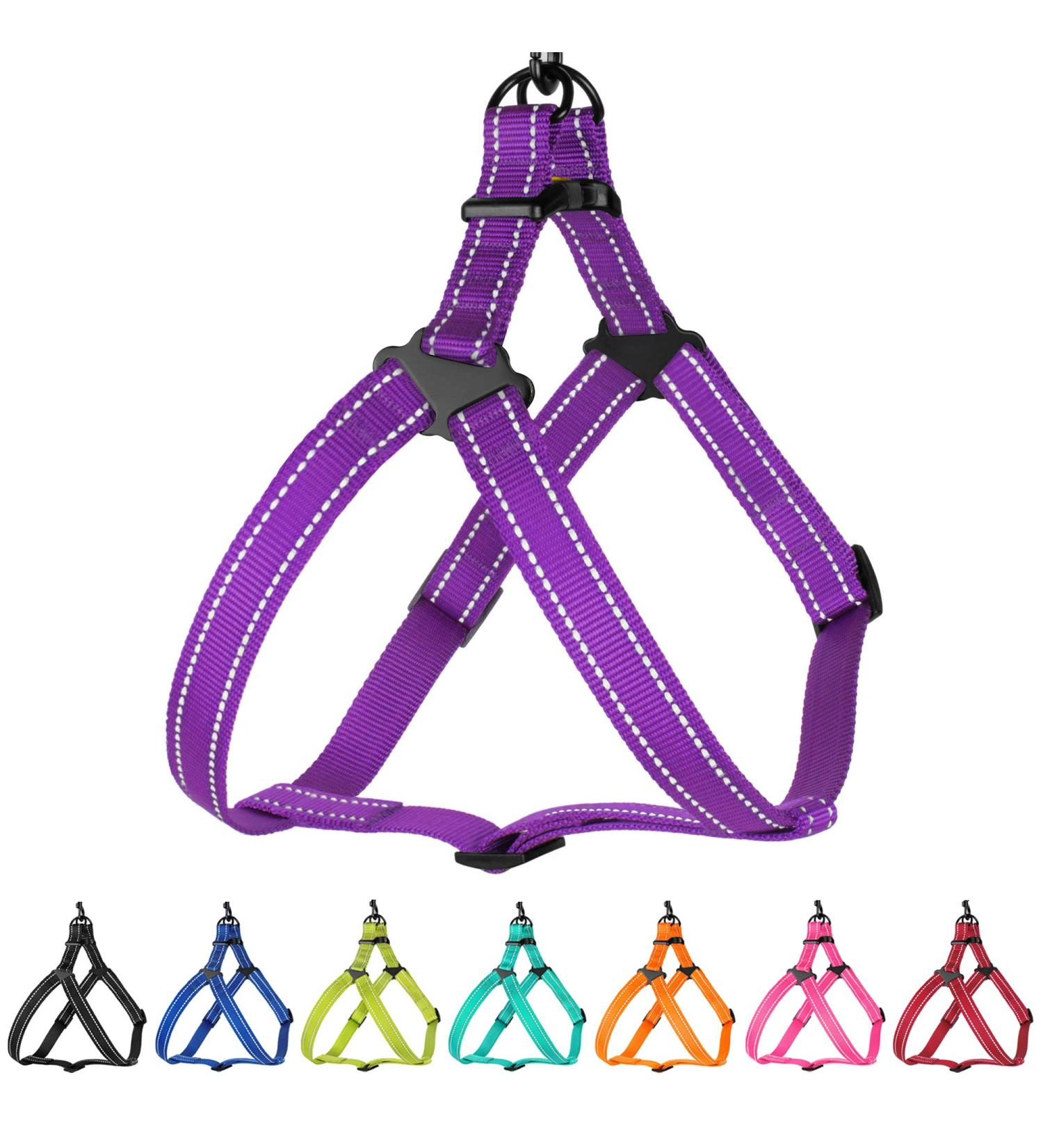 Collardirect Reflecting Dog Harness - Adjustable Sizes S M L for Outdoor Walks - Available in Pink Black Red Purple Mint Green Orange Blue & Lila - Buy Online on GoSupps.com