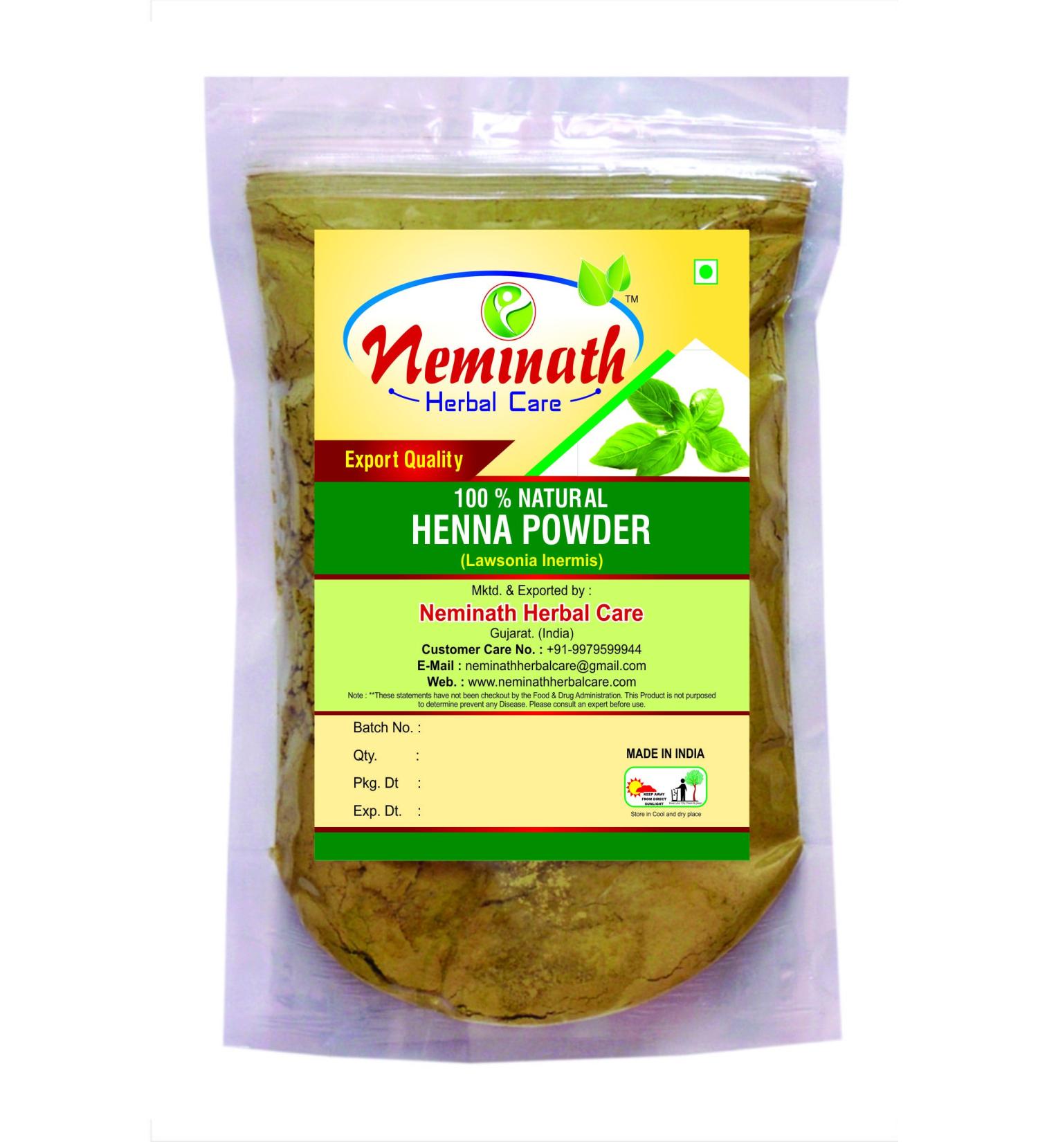 Buy Henna Leaves Powder (Lawsonia Inermis) for Gray Hair Coverage - 100g | Natural Hair Color Solution - Buy Online on GoSupps.com