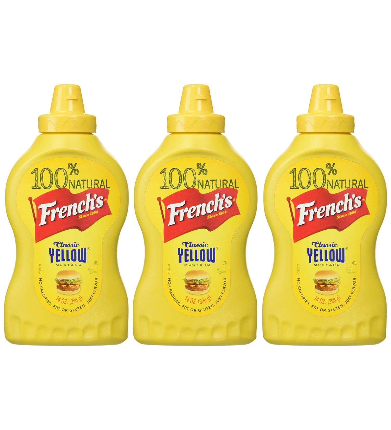 French's Squeeze Bottle Classic Yellow Mustard 14 Oz (Pack of 3) - 42 Ounce total - Buy Online on GoSupps.com