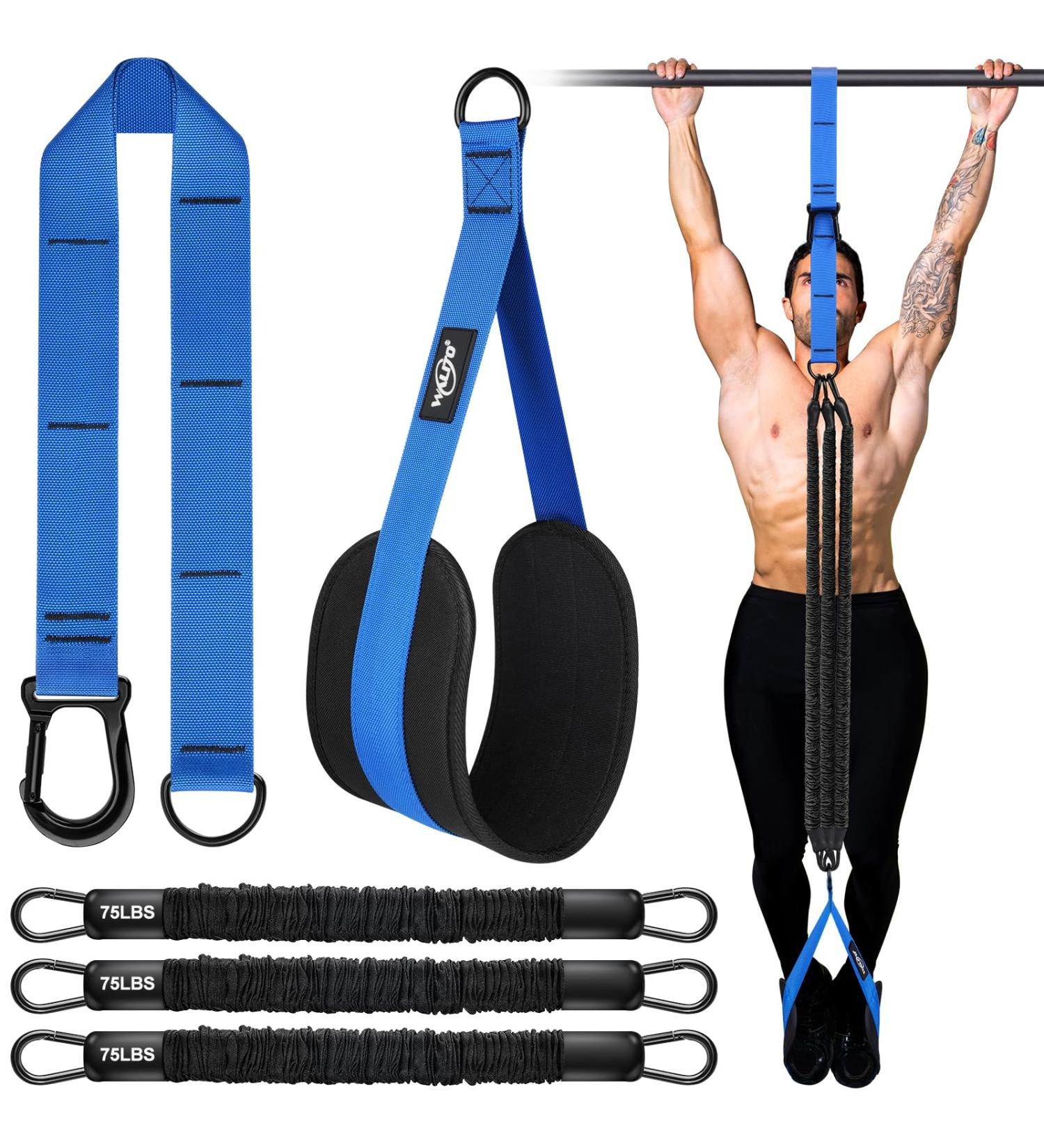 Heavy Duty Pull Up Assistance Bands | Adjustable Weight/Size with Fabric Feet Mats | Upgrade Your Strength Training - Buy Online on GoSupps.com