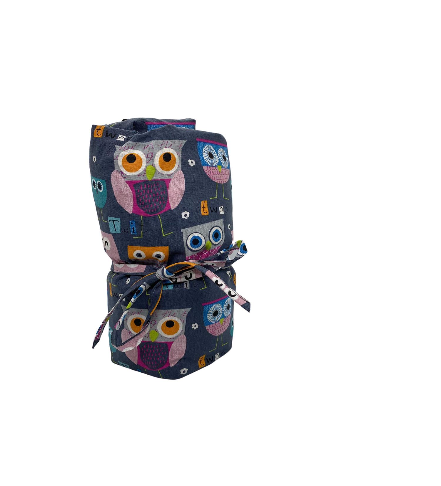 XL- 14 chamber cherry stone pillow (55x25 cm) (owls grey)