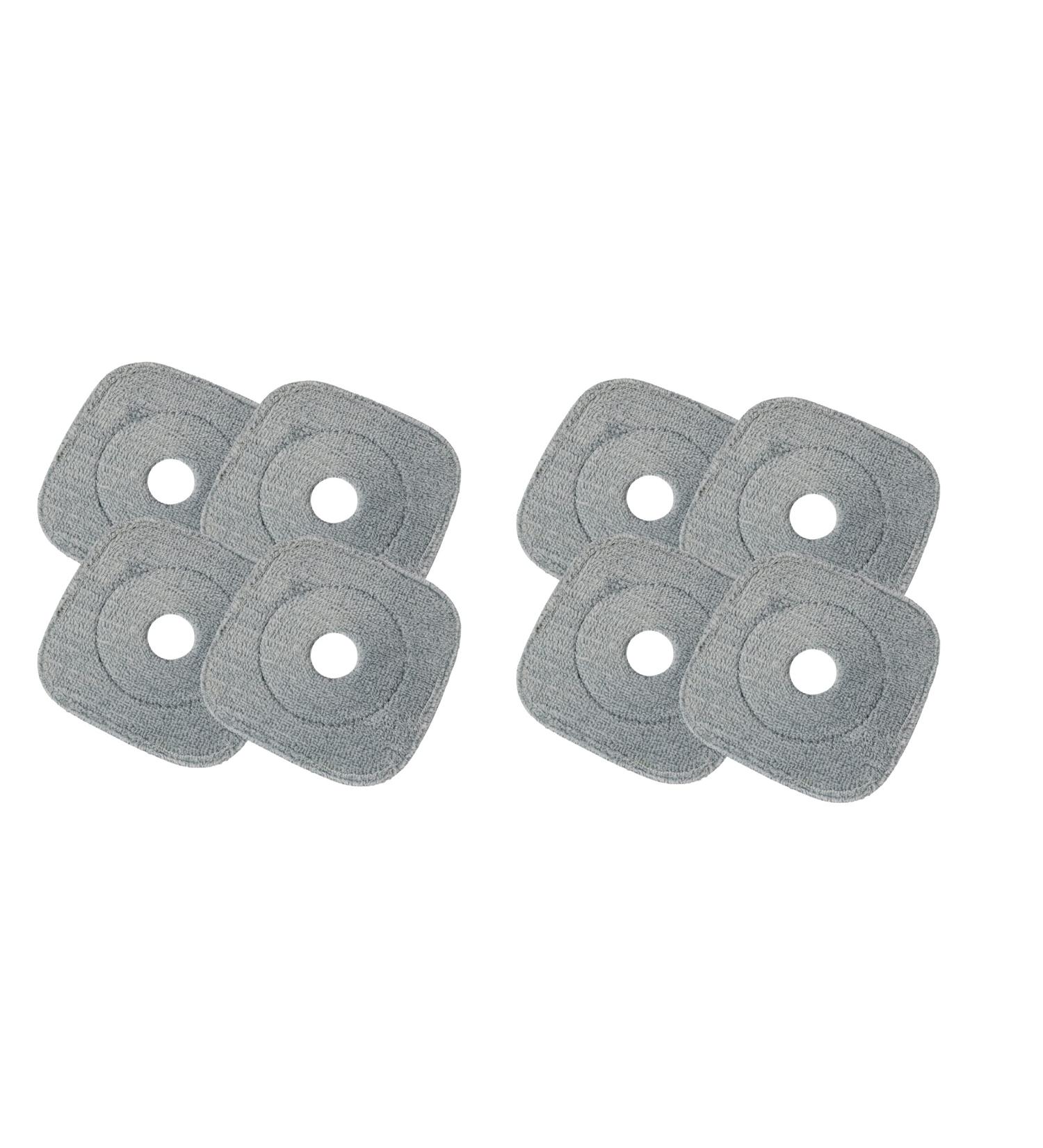 True & Tidy Extra Thick Microfiber Mop Pad Refill for SPIN-800 - 9x9 inches, Machine Washable (8-Pack) - Buy Online on GoSupps.com