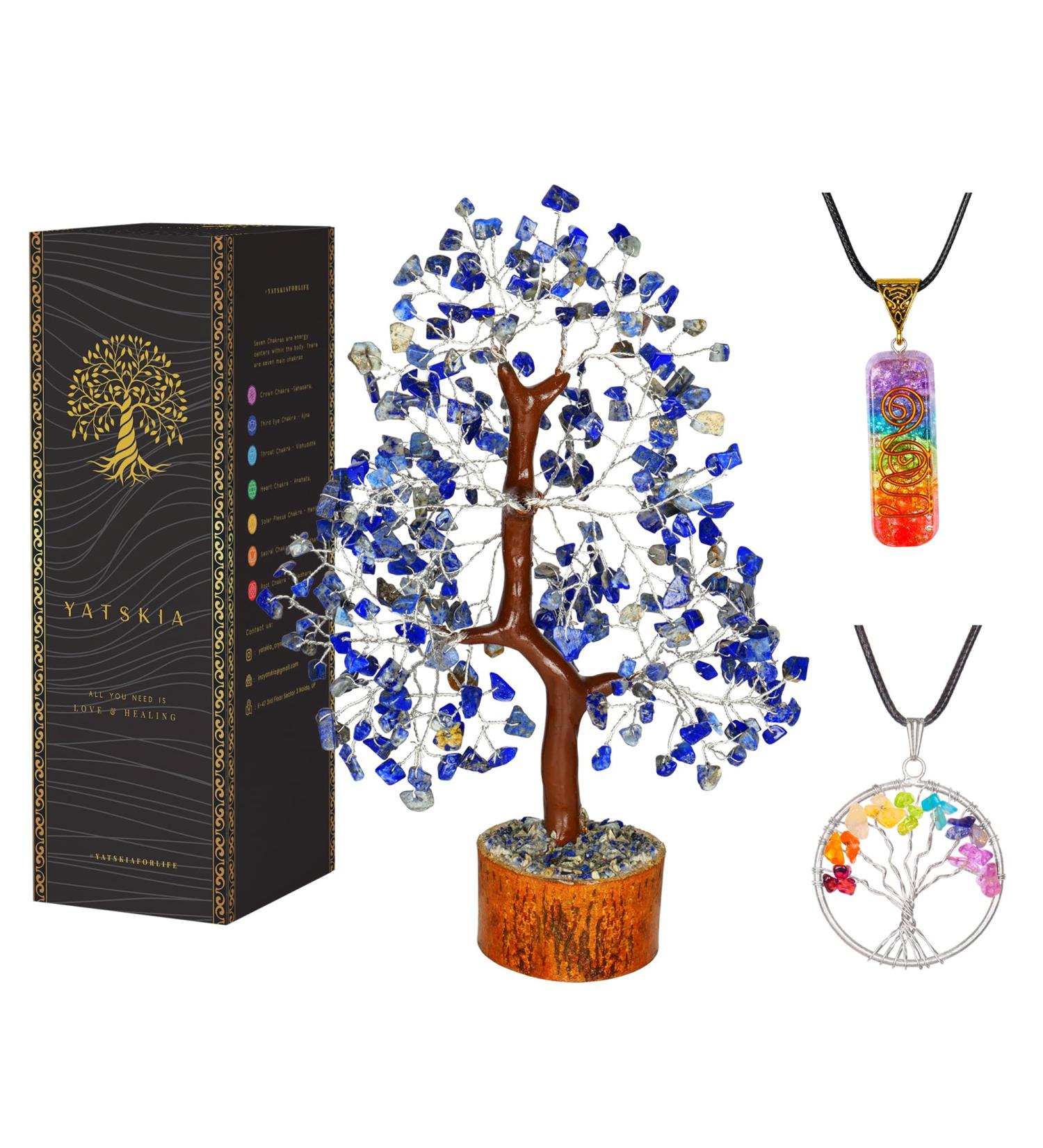 Lapis Lazuli Crystal Tree - Feng Shui Decor | Tree of Life Meditation Accessories - Buy Online on GoSupps.com