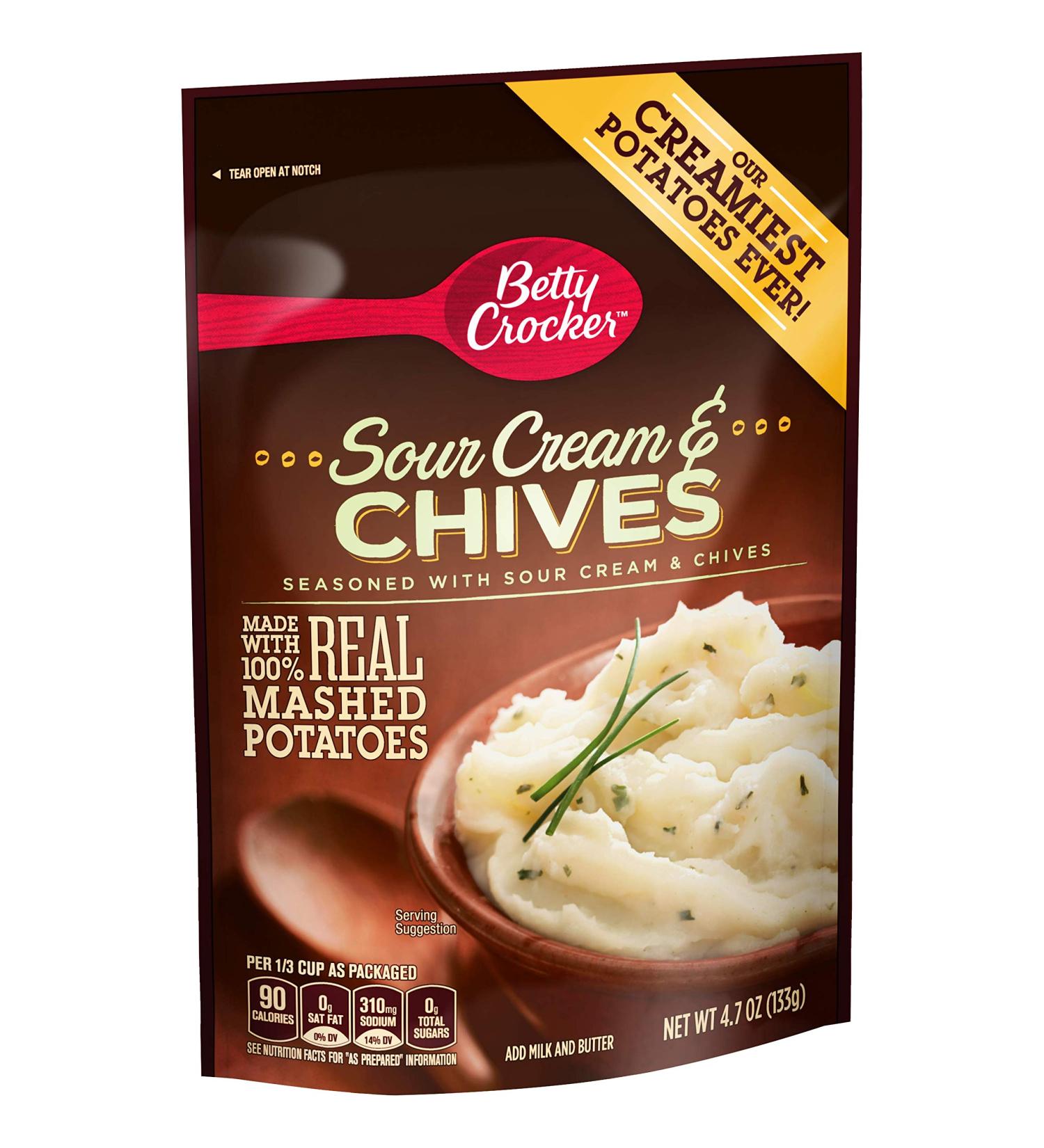 Betty Crocker Sour Cream and Chives Potatoes - 4.7 oz (Pack of 7) - Delicious Sour Cream & Chives Flavor - Buy Online on GoSupps.com