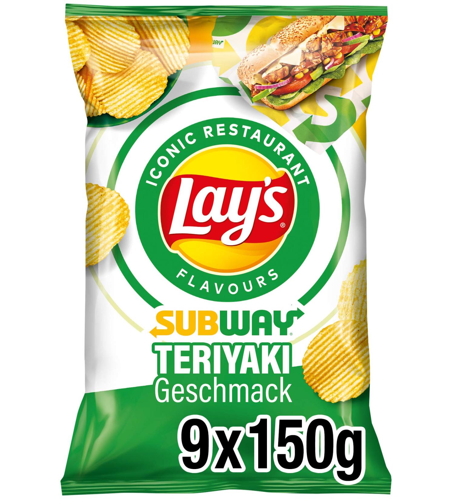 Buy Lay's Subway Chicken Teriyaki Crispy Potato Chips (9 x 150g) - Perfect for Parties Ships Internationally! - Buy Online on GoSupps.com