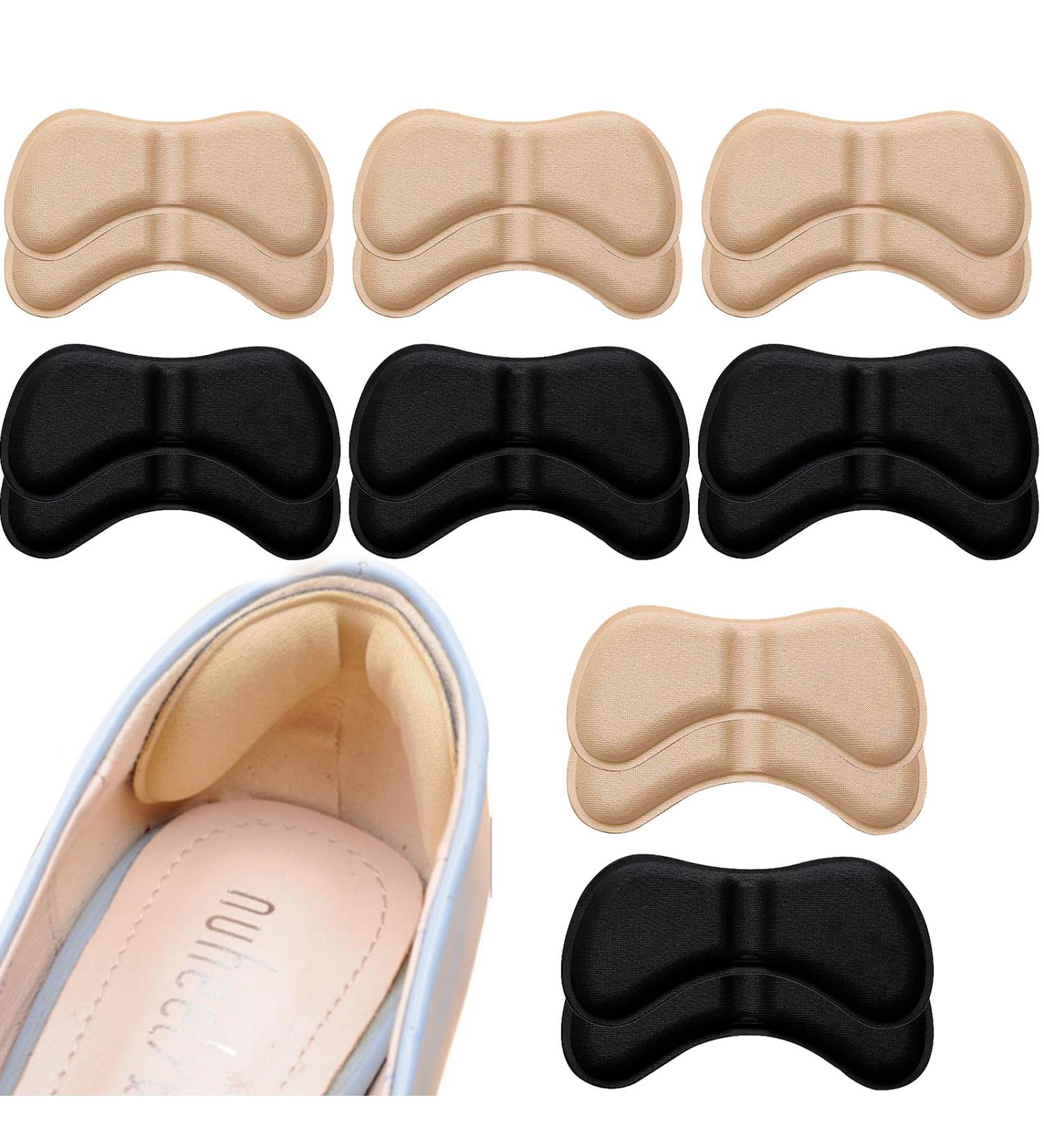 8 Pairs of Self-Adhesive Heel Cushions & Pillows - Non-Slip Comfort for Men's & Women's Shoes - Buy Online on GoSupps.com