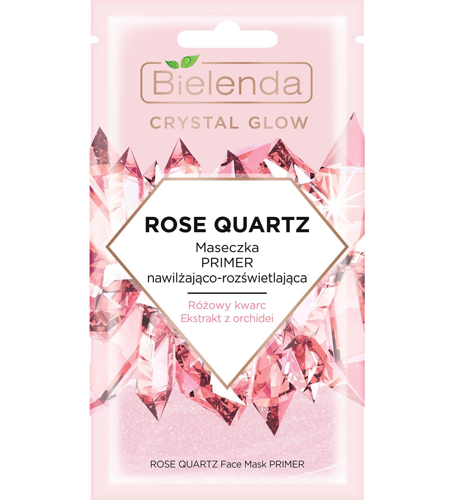 Bielenda Crystal Glow Rose Quartz Moisturising & Brightening Face Mask 8g