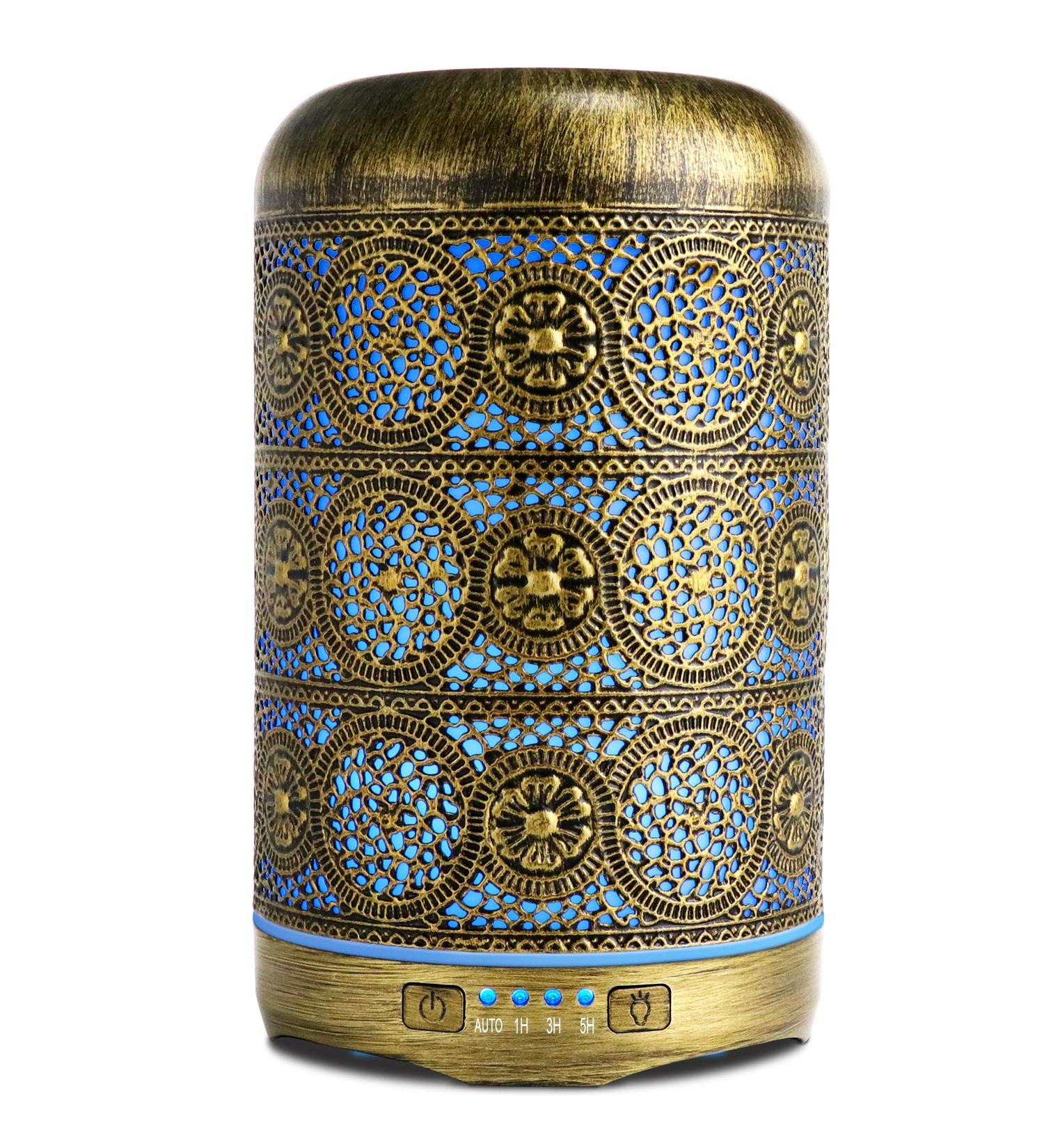 Aromatherapy Diffusers SALKING 260ml Metal Essential Oils Diffuser Aroma Diffuser 7 Colors Night Light and Auto Shut-Off for Home Humidifier Oils Fragrance with 4 Timer Christmas Gifts for Women - Buy Online on GoSupps.com