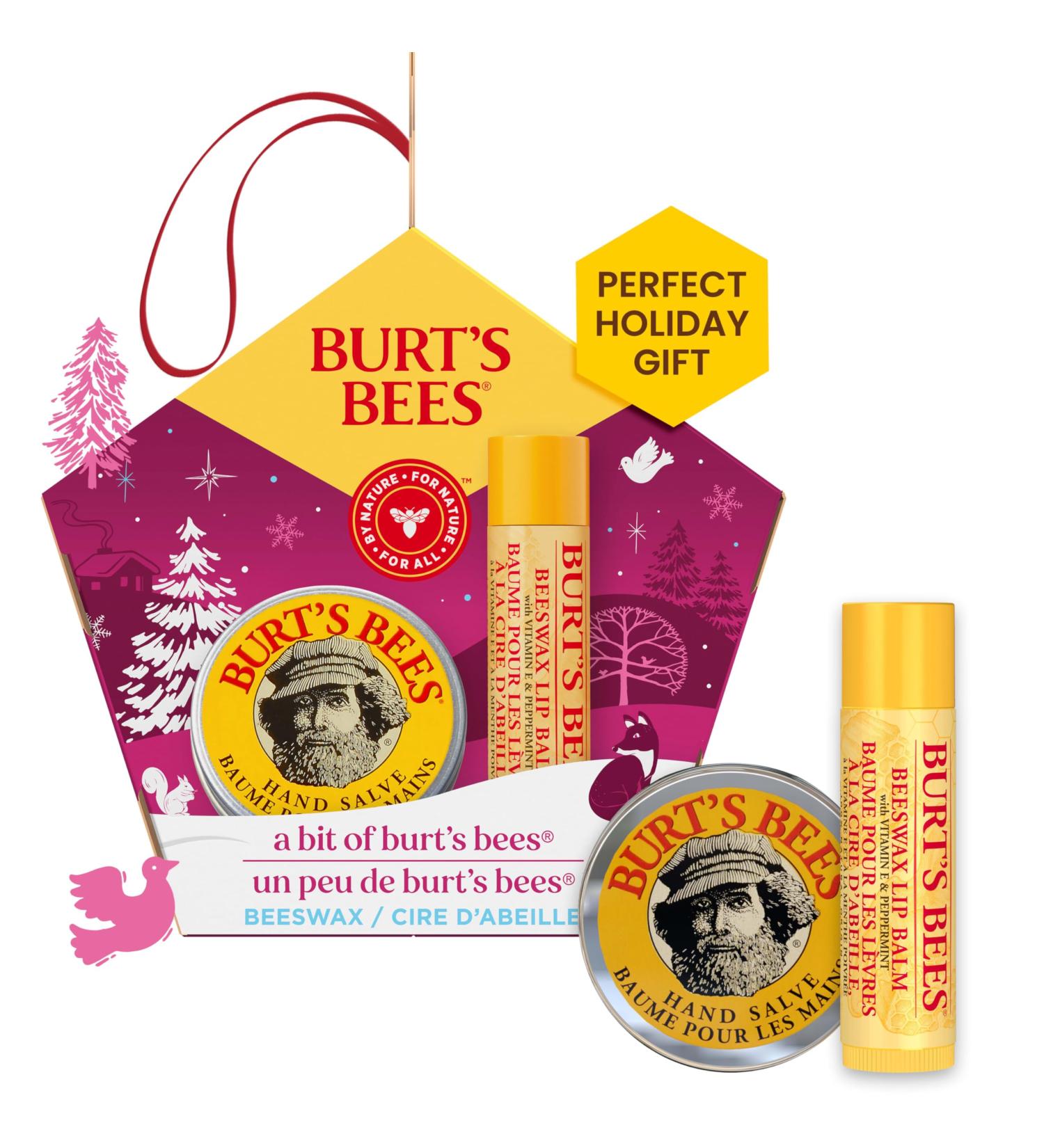 Burt's Bees A Bit of Burt's Bees Beeswax Lip Balm and Hand Salve Gift Set Natural Origin Skin Care and Lip Care 2-Piece Set 0.15 oz./0.3 oz. - Buy Online on GoSupps.com