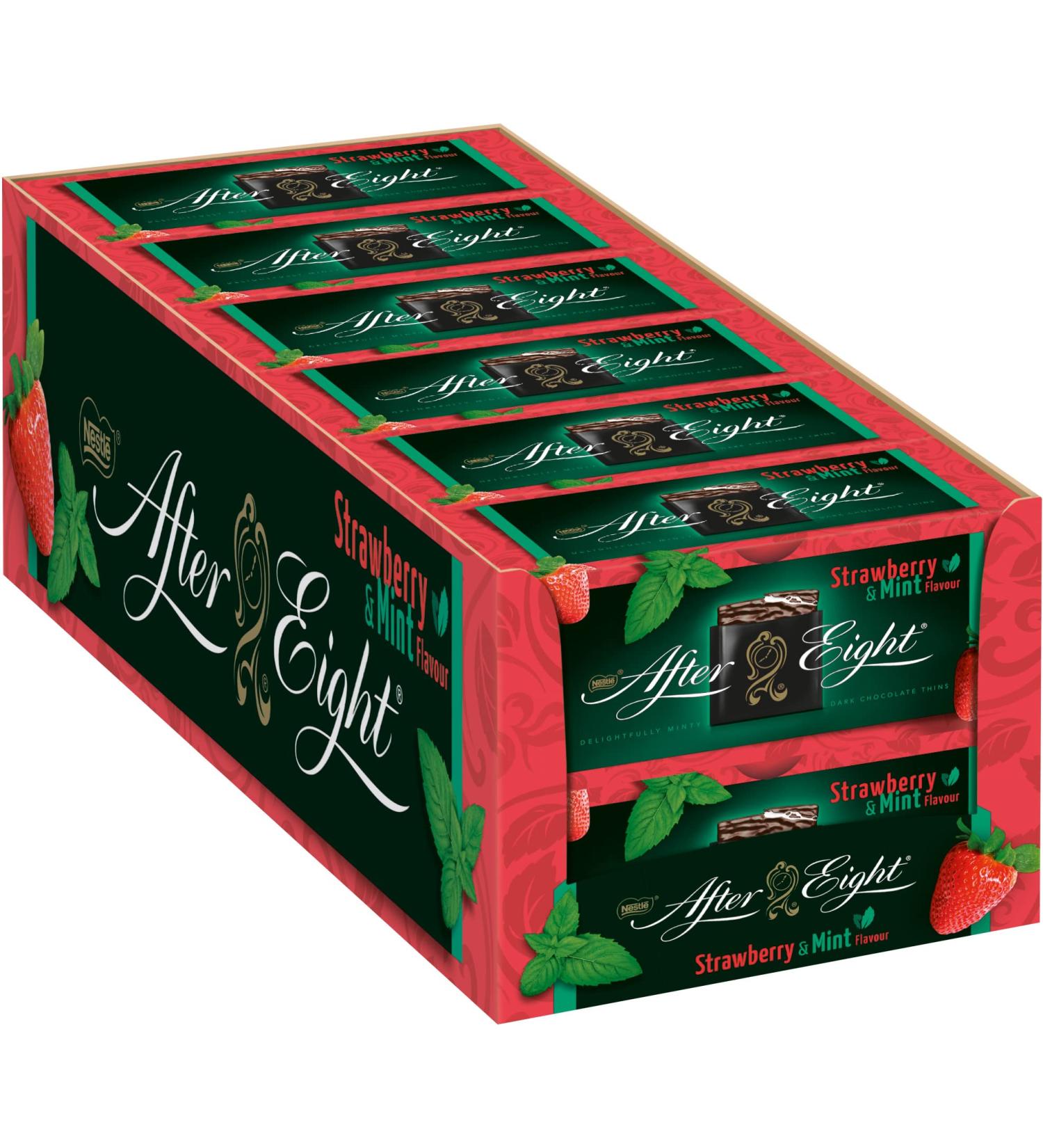 Buy Nestl After Eight Strawberry Wafer-Thin Tablets 200g | Delicate Peppermint Cream & Dark Chocolate 12-Pack - International Shipping - Buy Online on GoSupps.com