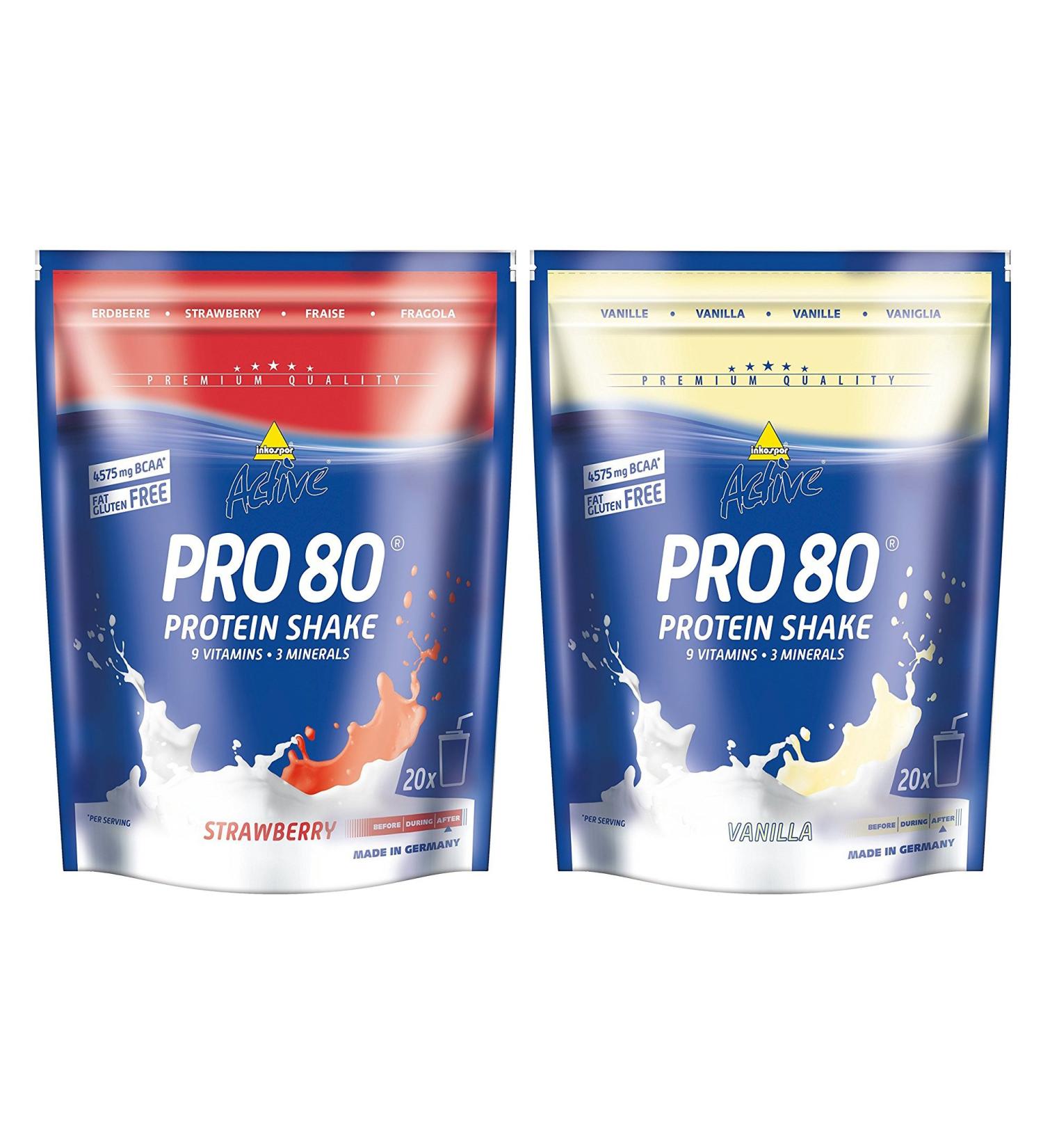 Inko Active Pro 80 bags 2-pack (2x500g) Vanilla/Strawberry (D)