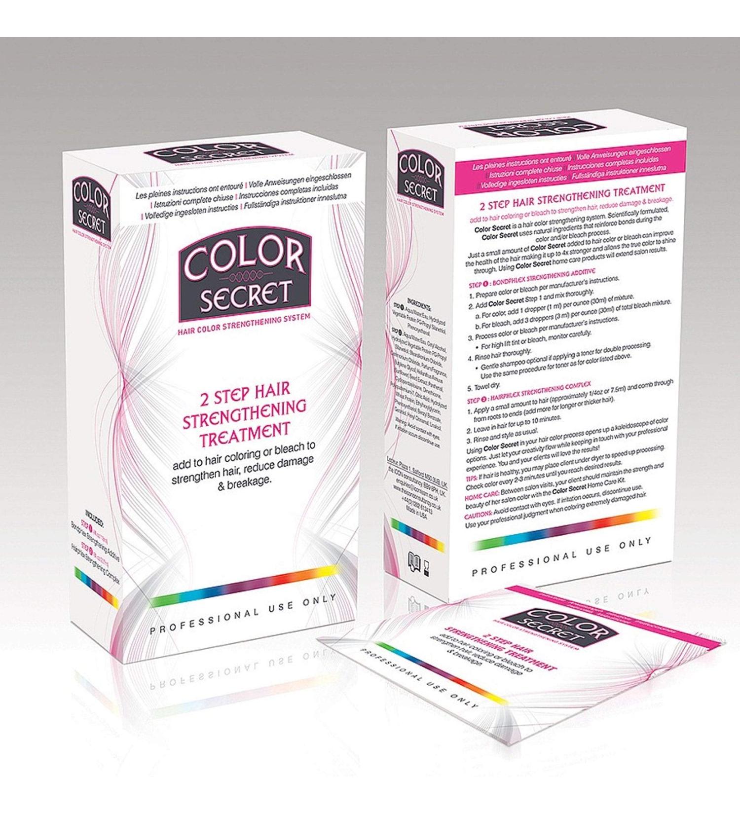 Color Secret 2 Step Hair Strengthening System Step 1 Additive 118ml Step 2 Complex 237ml