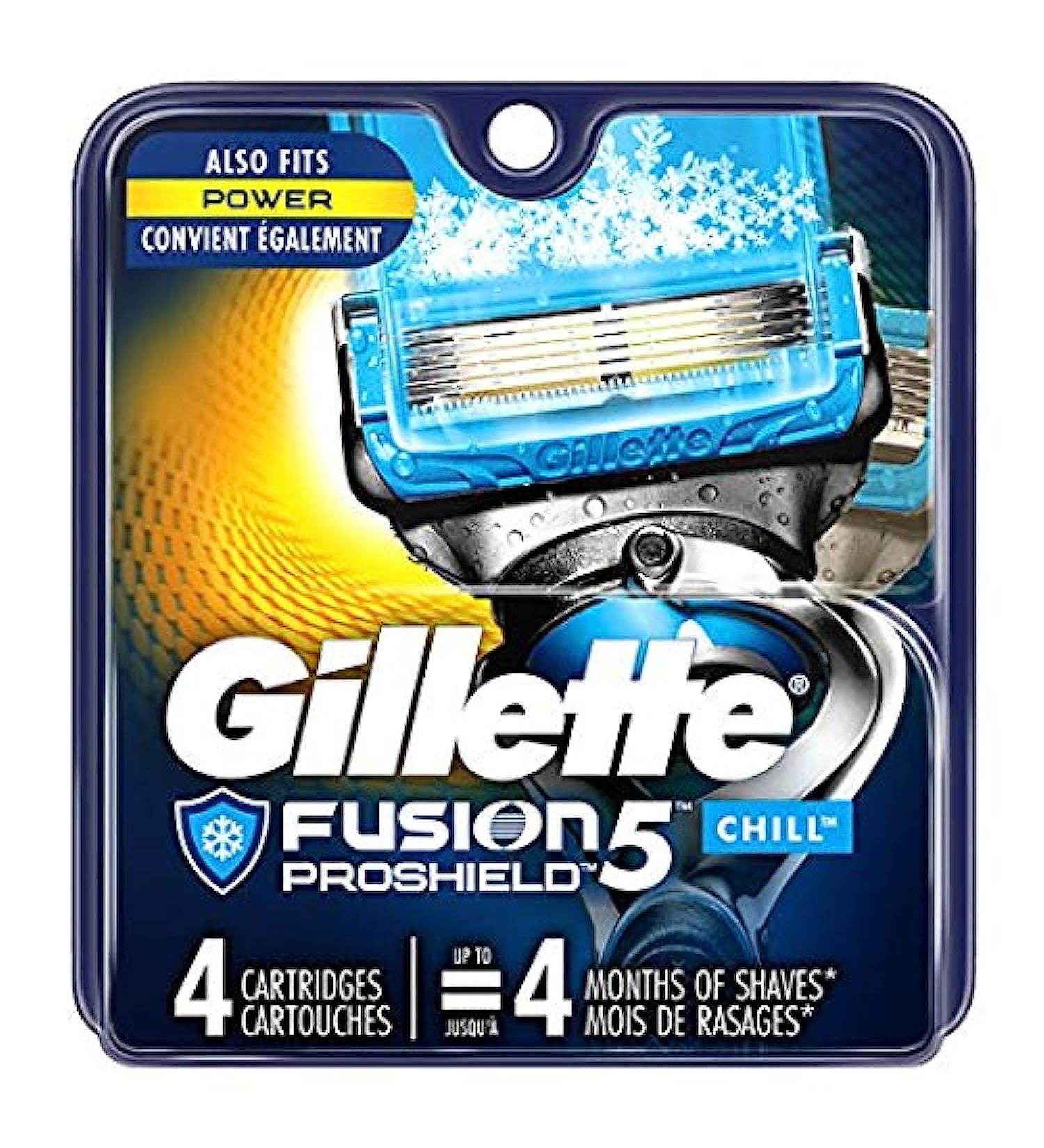 Buy Gillette Fusion Proshield Chill Cartridge 4Ct - International Shipping Available - Buy Online on GoSupps.com