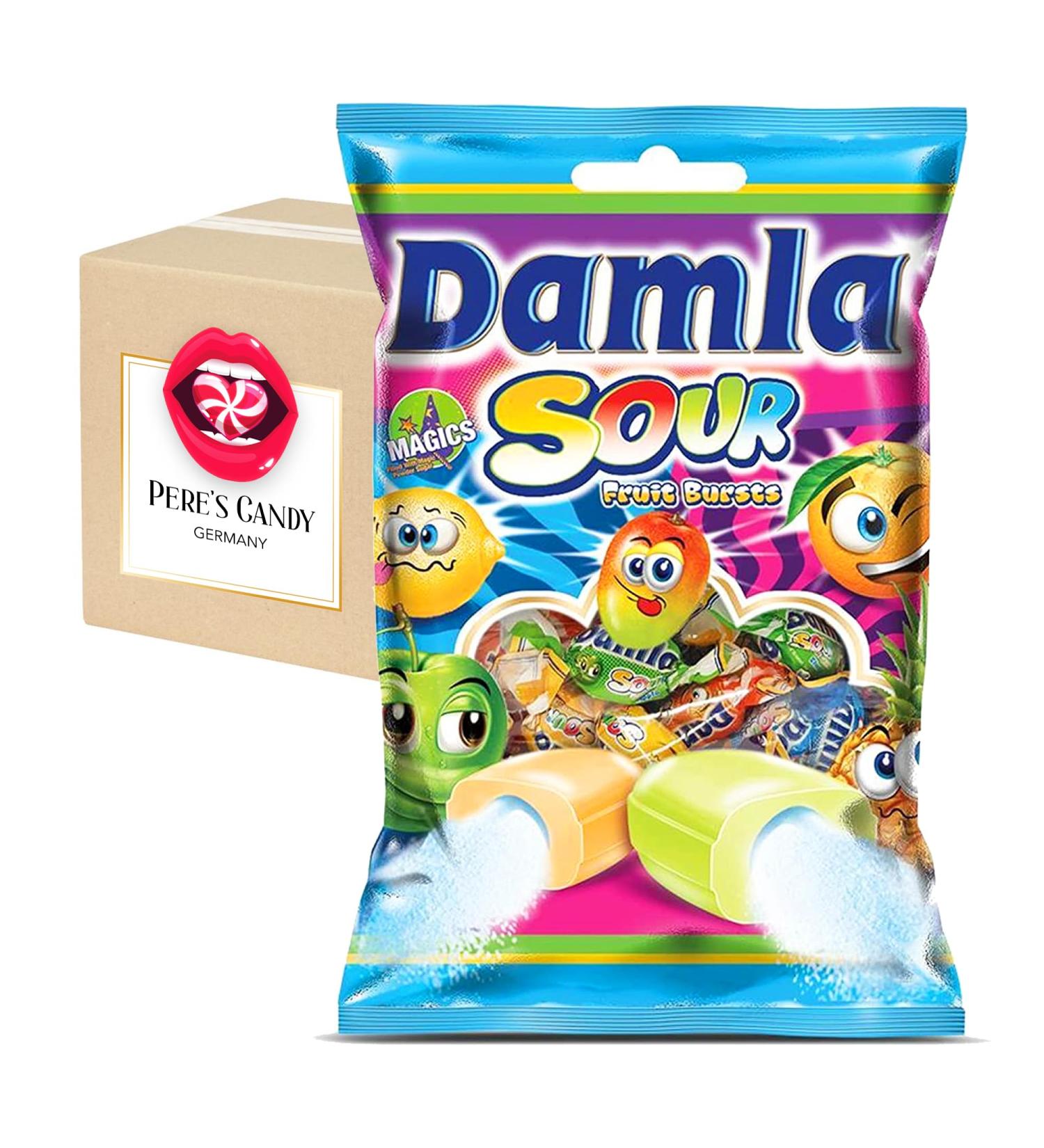 Damla Sour 1kg Chewy Candy | Fruity Gum with Sour Powder Filling | Buy Internationally Online - Buy Online on GoSupps.com