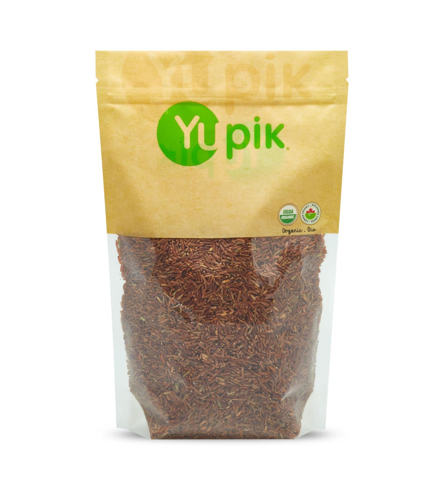 Yupik Organic Red Jasmine Rice 1 kg Non-GMO Vegan Kosher Long Grains Whole Grain Salt-Free Fragrant Rice Easy Preparation Ideal for Recipes Side Dishes Salads & More 1 kg (Pack of 1) - Buy Online on GoSupps.com
