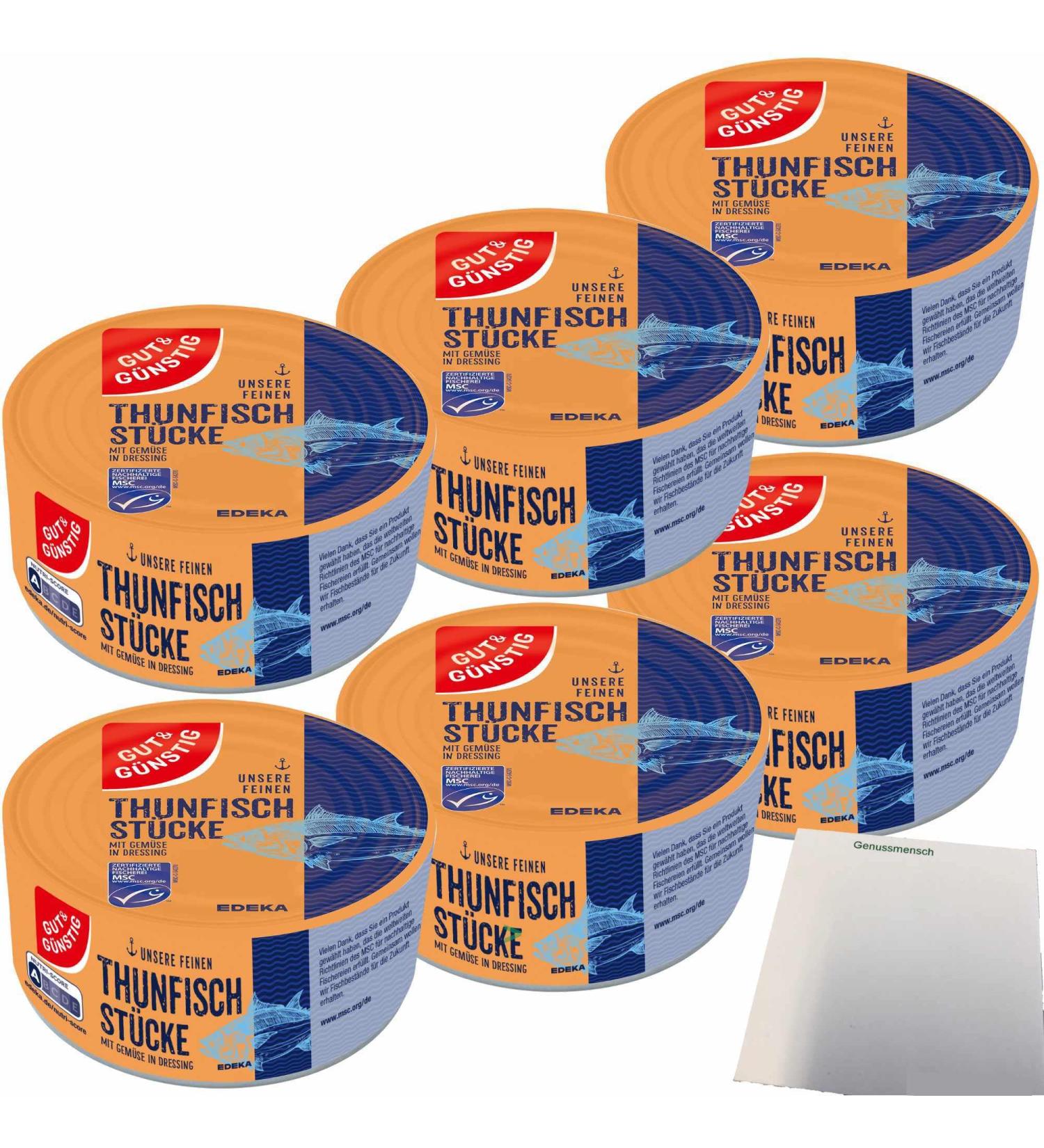 Buy Good & Cheap Tuna Pieces with Vegetables in Dressing - 6-Pack (6x185g Cans) | International Shipping - Buy Online on GoSupps.com