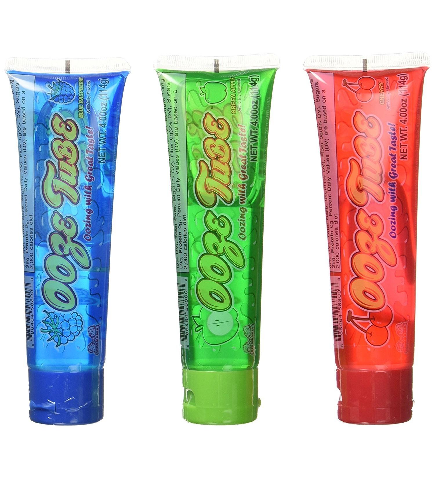 Kidsmania 4oz Ooze Tubes Set - Blue Raspberry, Cherry, Green Apple Flavors (3 Pack) - Buy Online on GoSupps.com