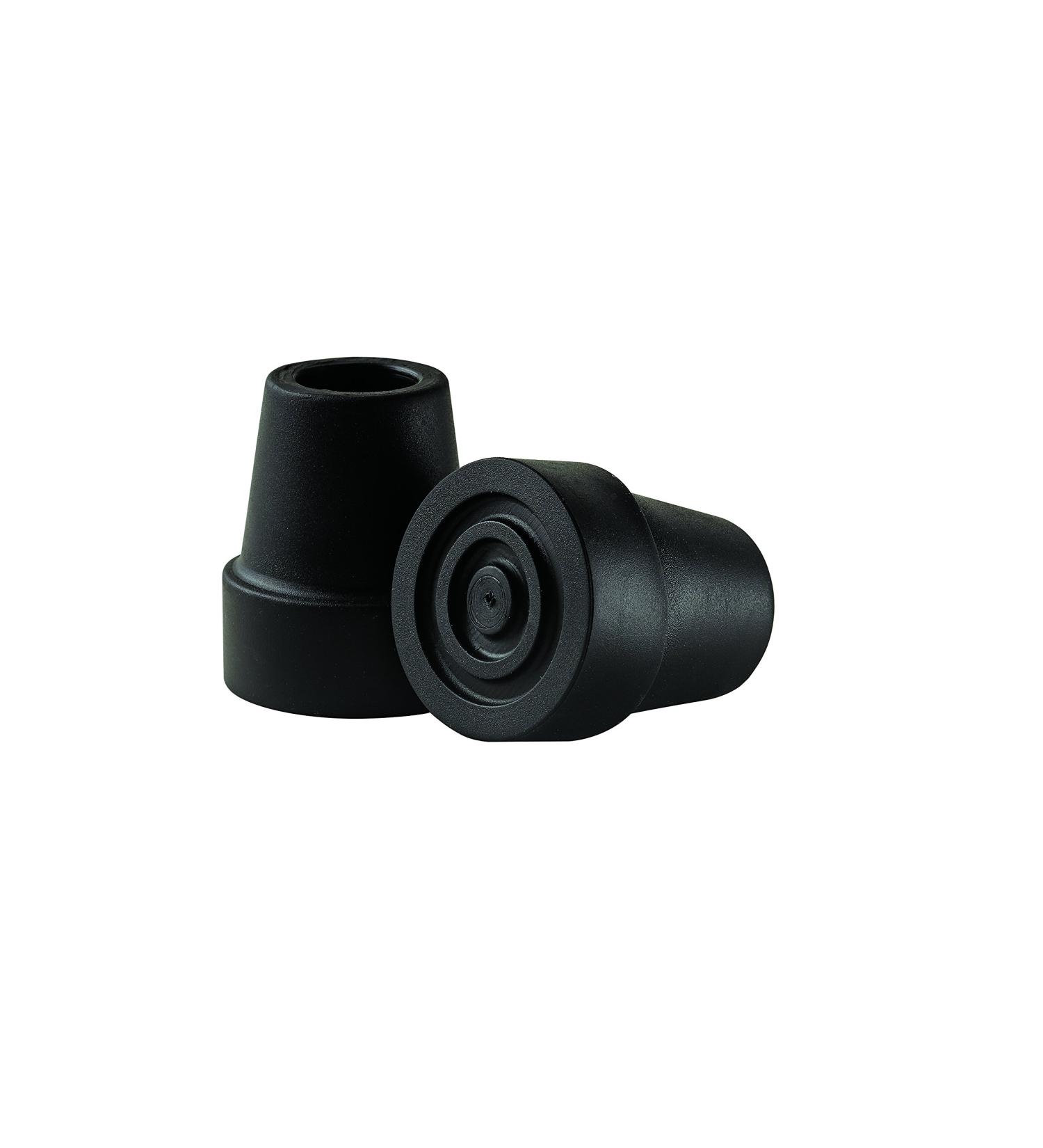 Medline Replacement Cane Tips, 3/4", Black (Pack of 6)