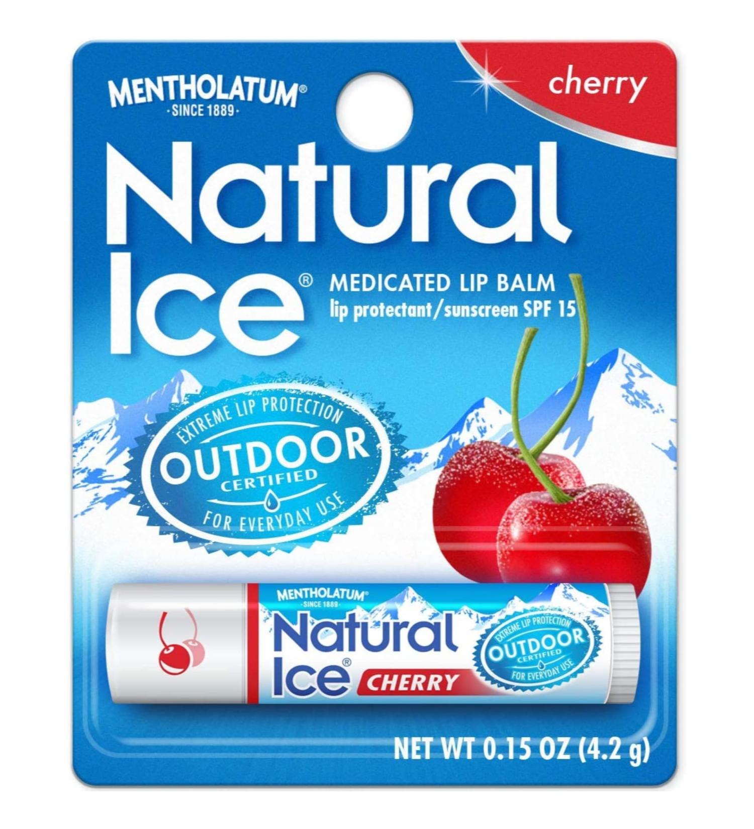 Natural Ice Medicated Lip Protect SPF 15 Cherry - 12 Pack | Shop Now for Soft Protected Lips Worldwide - Buy Online on GoSupps.com