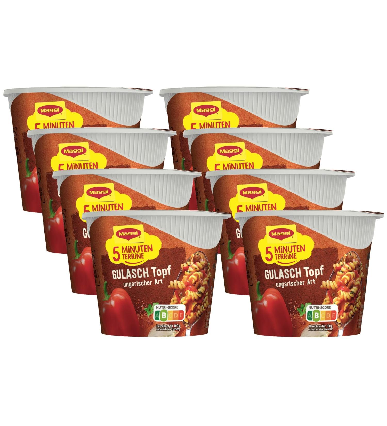 Buy Maggi 5 Minutes Terrine Goulash Pot - Instant Beef & Hungarian Herbs Meal (8 Pack) - Delicious Ready Meal International Shipping - Buy Online on GoSupps.com