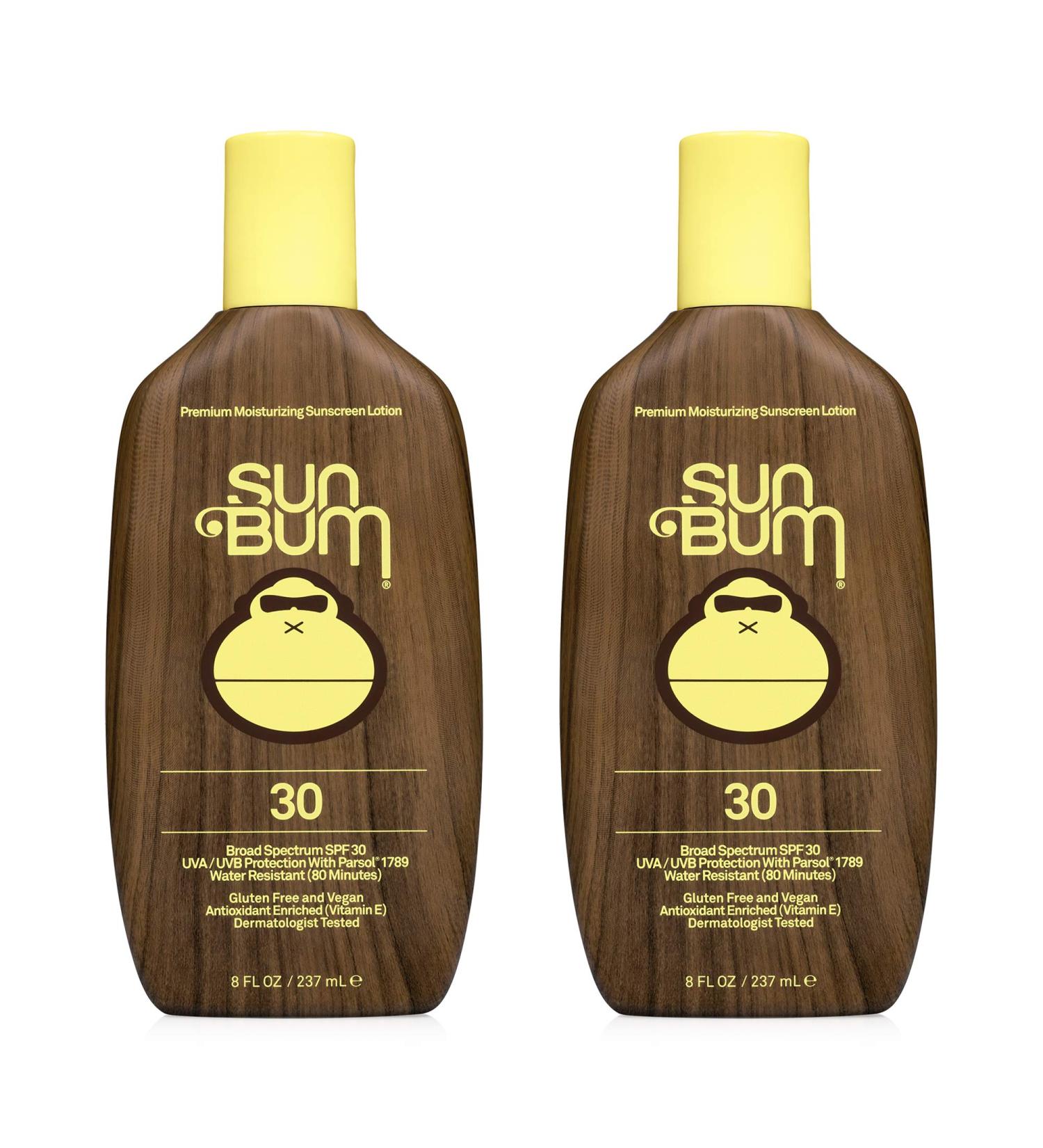 Sun Bum Original SPF 30 Sunscreen Lotion 2 Pack | Vegan & Reef Friendly | Broad Spectrum UVA/UVB Protection with Vitamin E | 8 oz - Buy Online on GoSupps.com