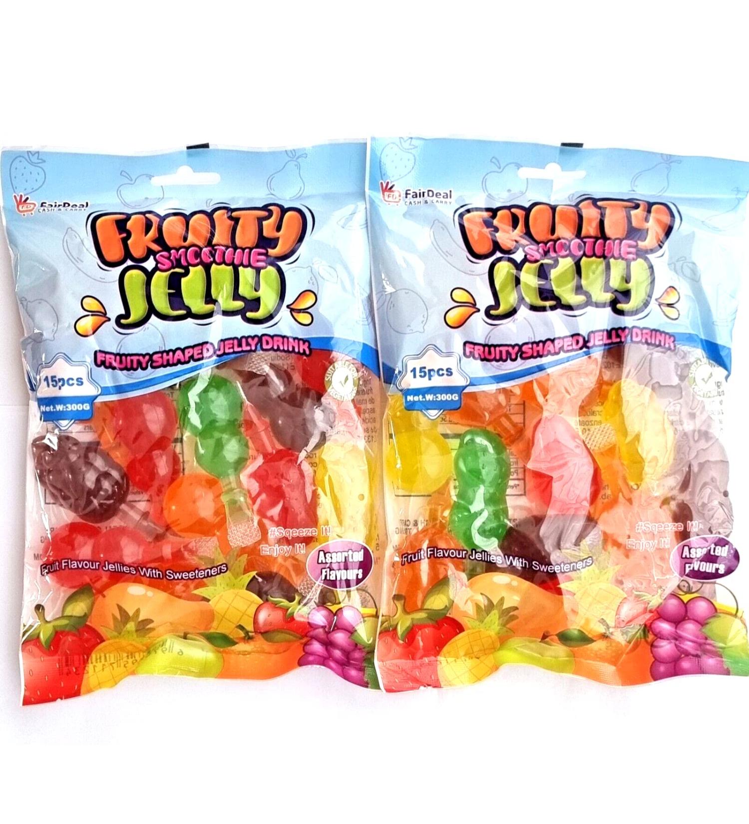 Jelly Fruits Fruity Jellies x2 Bags Fruity sweets Tik Tok Challenge (600 grams - 30 fruit pieces) Halal Fat Free Kids Party Bgs - Buy Online on GoSupps.com