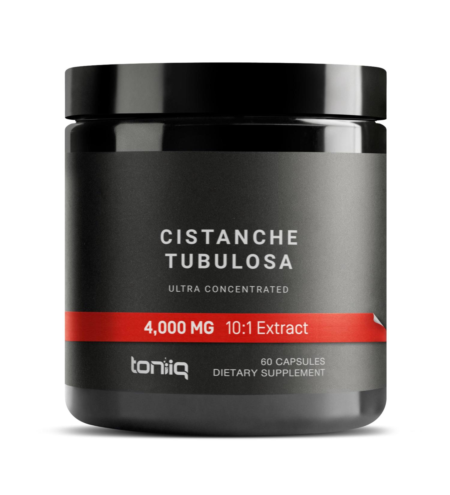 Buy Toniiq Cistanche Tubulosa - 4000mg Pure Cistanche Supplement for Men | 10x Concentrated Echinacoside & Verbascoside | Boost Endurance Strength Recovery & Mood - 60 Caps - Buy Online on GoSupps.com