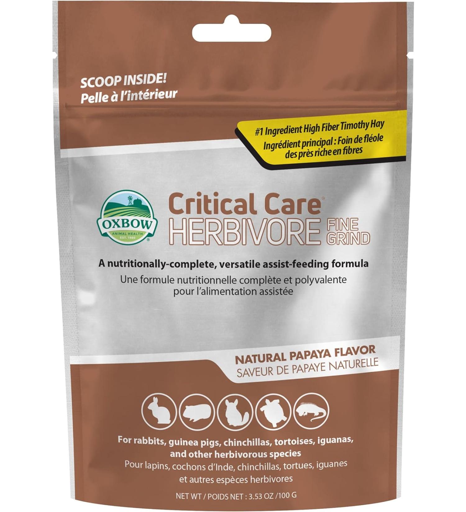 Oxbow Critical Care - Nutritional Support for Small Animals | 100% Satisfaction Guaranteed - Buy Online on GoSupps.com