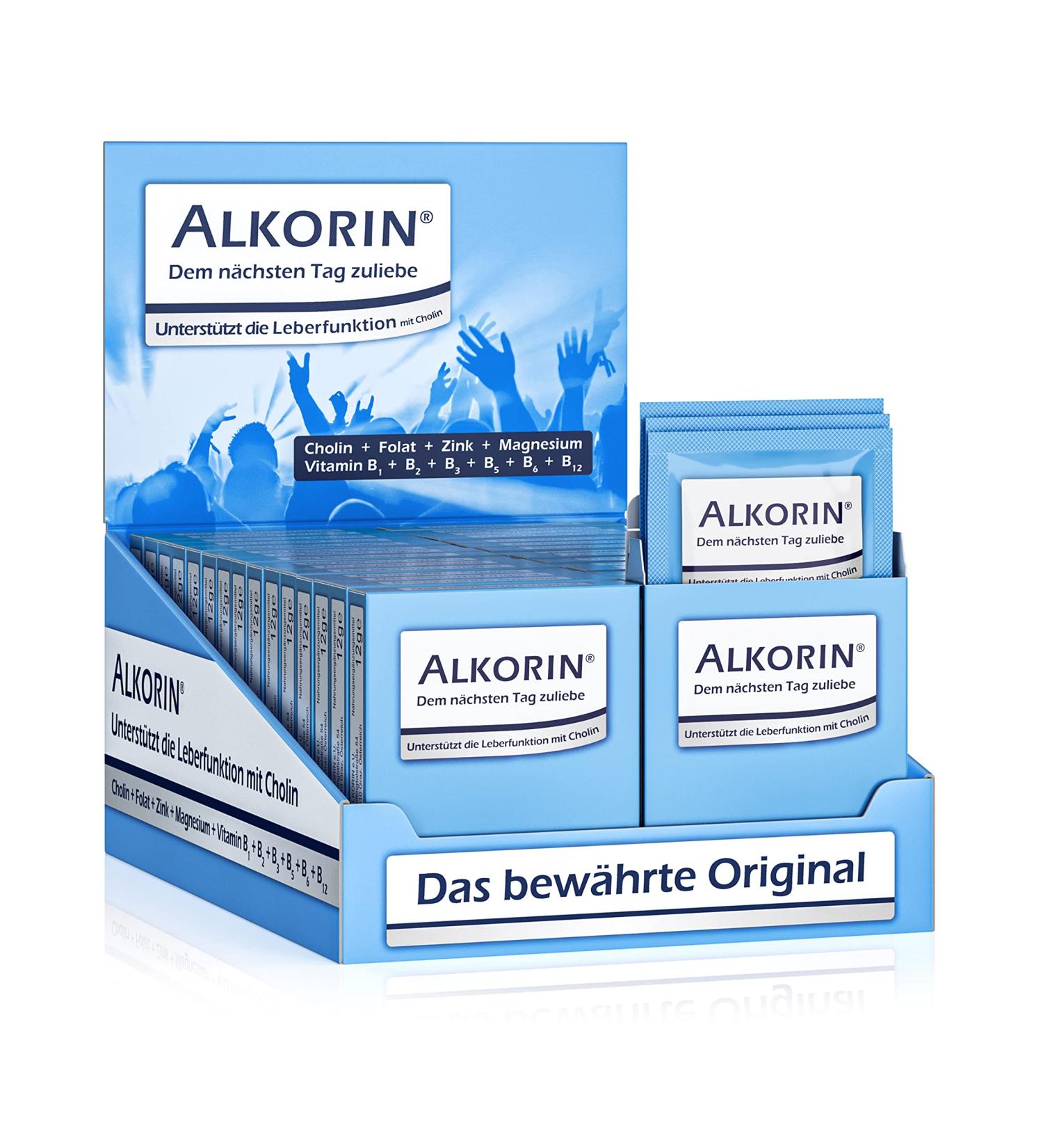 Alkorin Display - 30 x 3 Sachets | Supports Liver Function with Choline Magnesium Zinc & Vitamins B1-B12 - Fast International Shipping - Buy Online on GoSupps.com