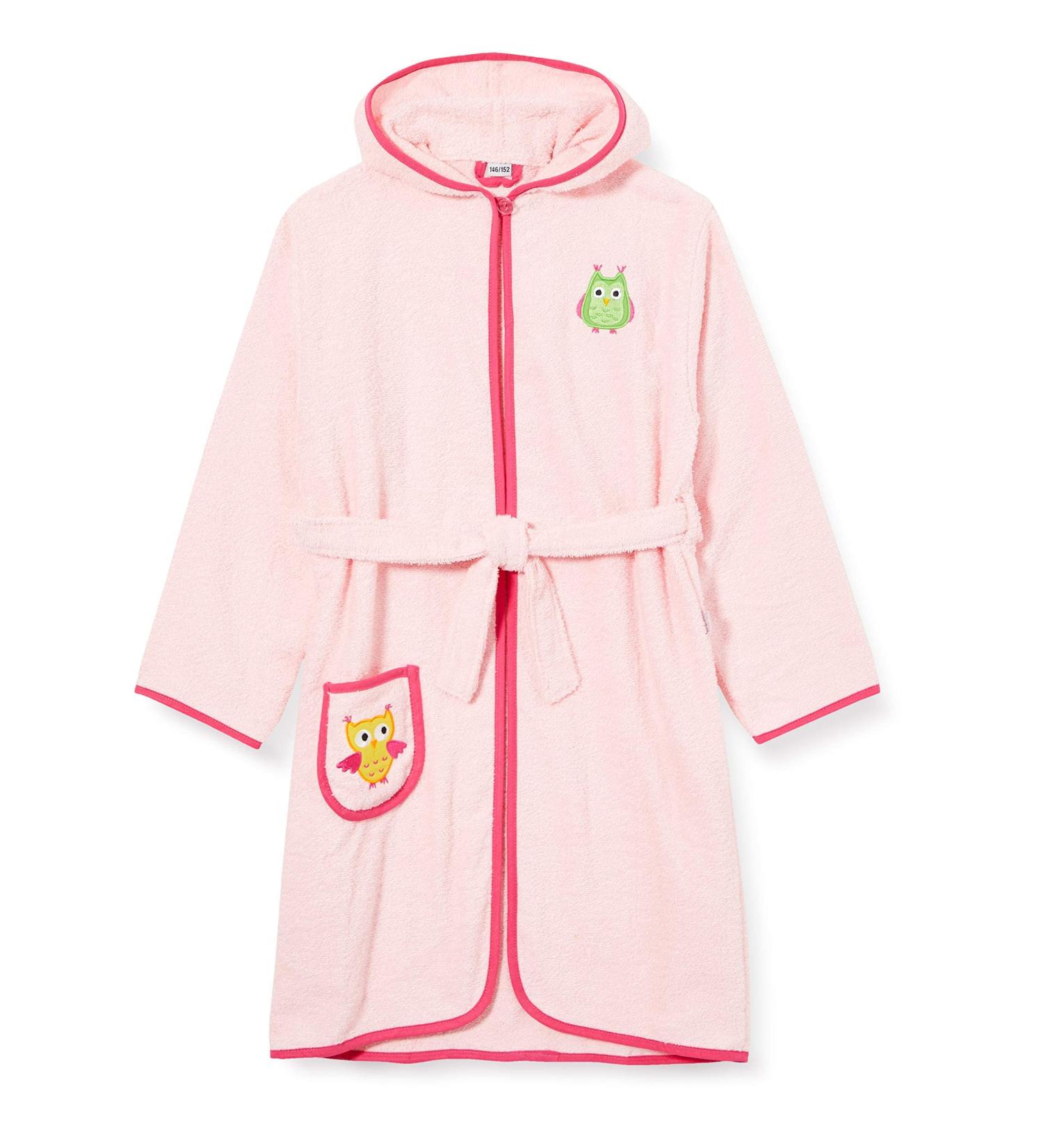 Playshoes Unisex Children's Terry Cloth Bathrobe Dressing Gown 146-152 - Cute Owl Design for Kids - Ideal for Bath & Sleep - International Shipping Available - Buy Online on GoSupps.com