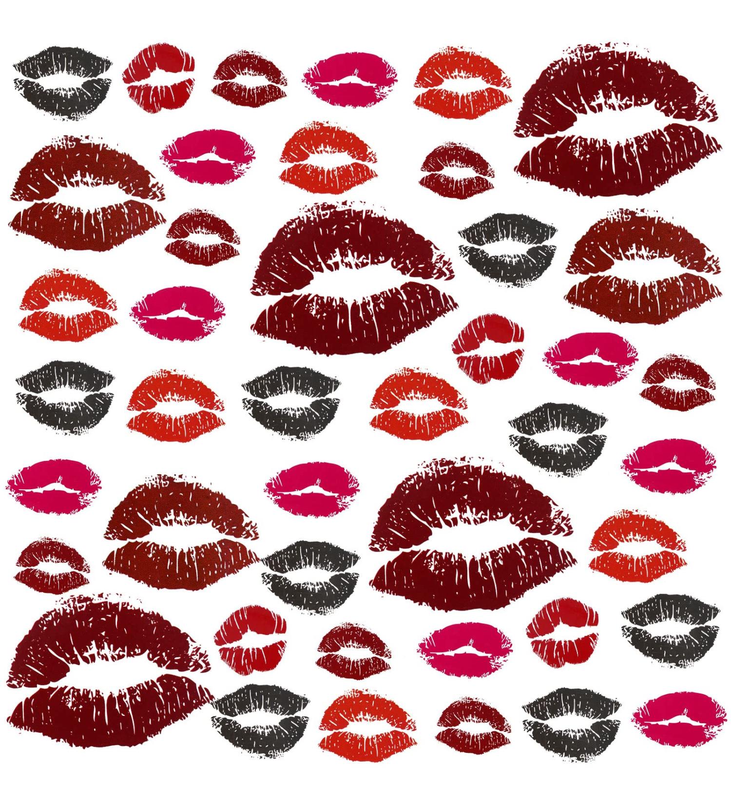 Red Lips Temporary Tattoo Stickers - 55 Sheets (145Pcs) | Self-Adhesive & Water-Proof | Perfect for Valentine's Day Decor | Ideal for Women & Girls - Buy Online on GoSupps.com