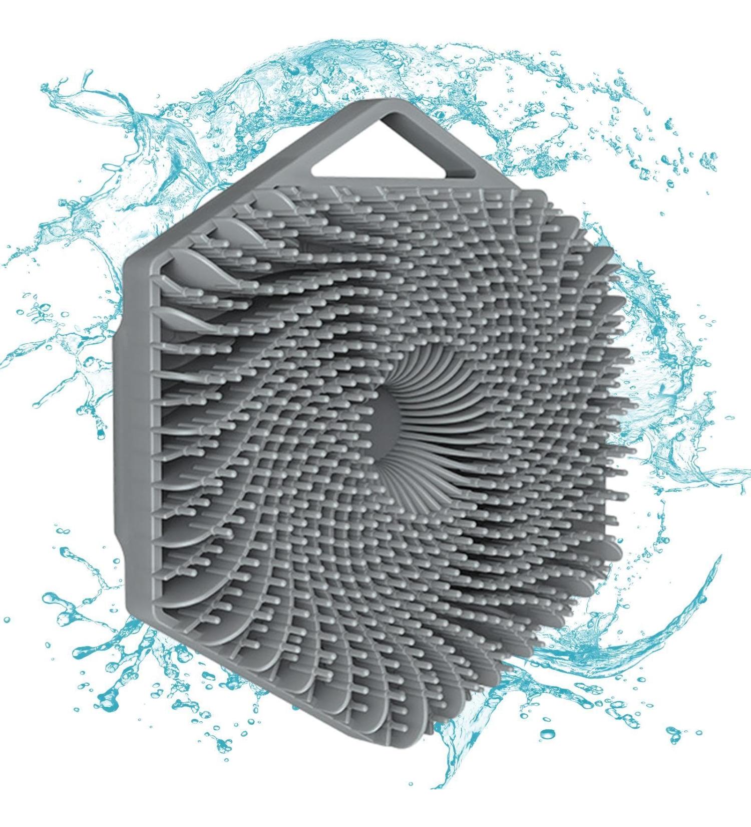 Buy Hexagonal Silicone Head Credit Massager | Best Shampoo Brush for Men Women & Kids - Gray - Buy Online on GoSupps.com