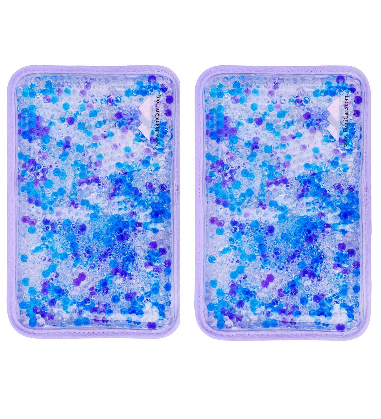 FOMI Care Hot and Cold Gel Bead Ice Pack (2-Pack) | Lavender Scented | Reusable and Versatile Cold Wrap & Heating Pad | Freezable and Microwavable | Fabric Backing | 7.5 x 4.5 Inches - Buy Online on GoSupps.com