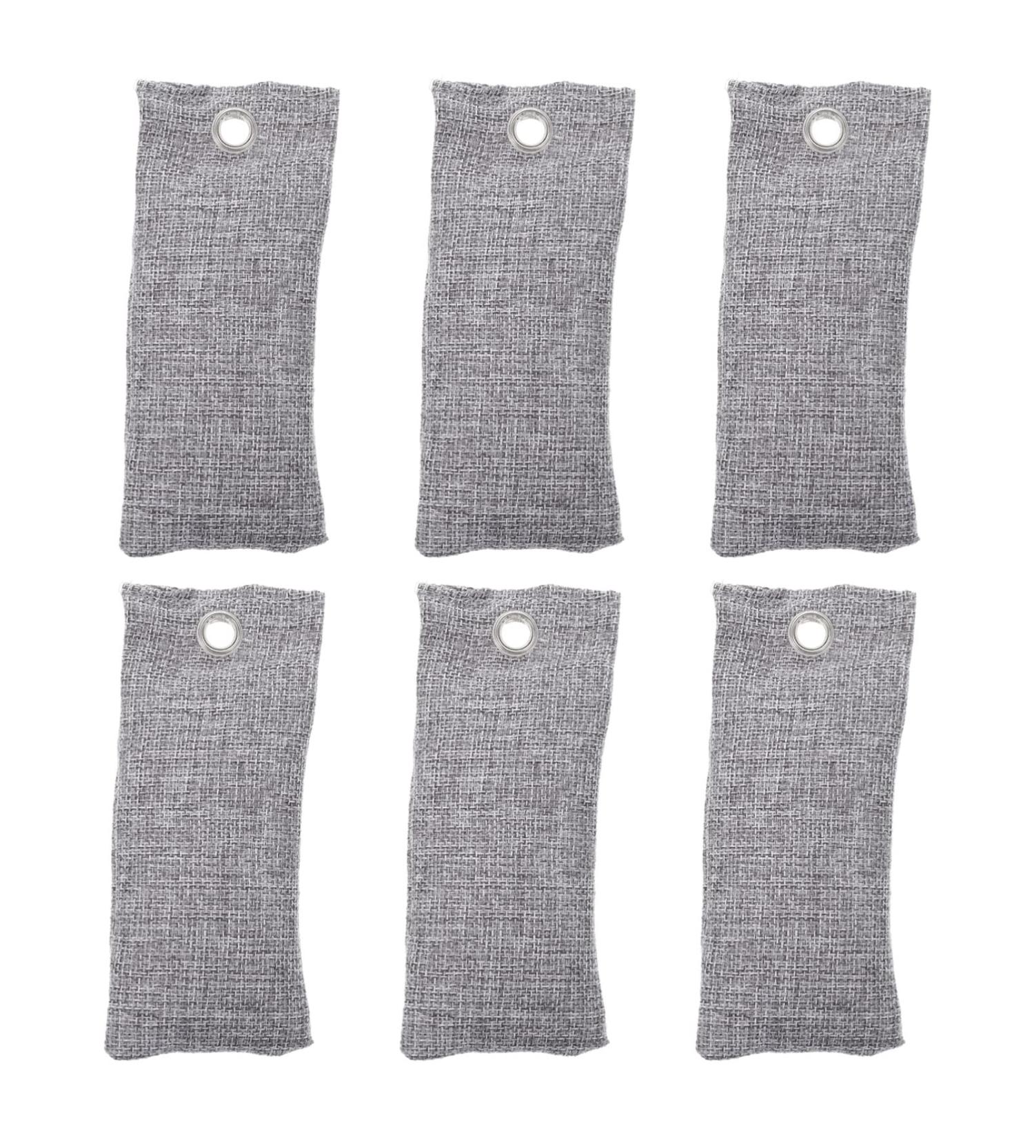 Minkissy 6-Pack Coal Bags - Natural Shoe Deodorizer & Freshener Bamboo Carbon Smell Absorber for Drawers and Home Use - Buy Online on GoSupps.com